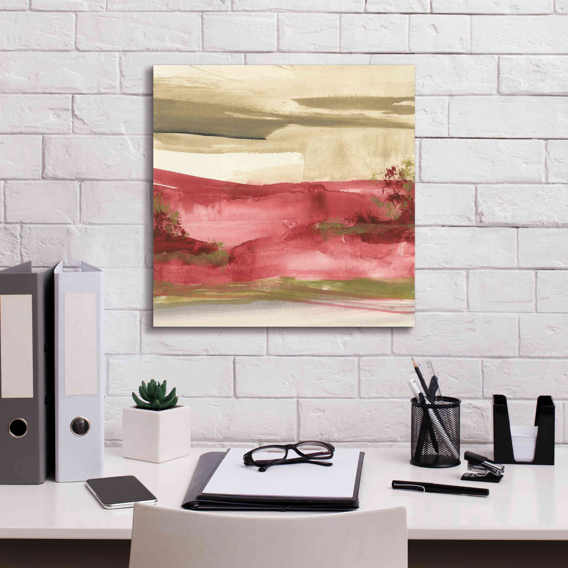 'Red Rock II' by Chris Paschke, Giclee Canvas Wall Art,18 x 18