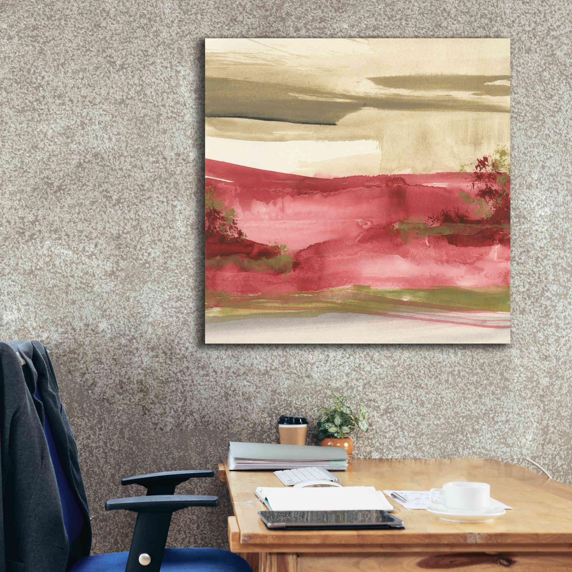 'Red Rock II' by Chris Paschke, Giclee Canvas Wall Art,37 x 37