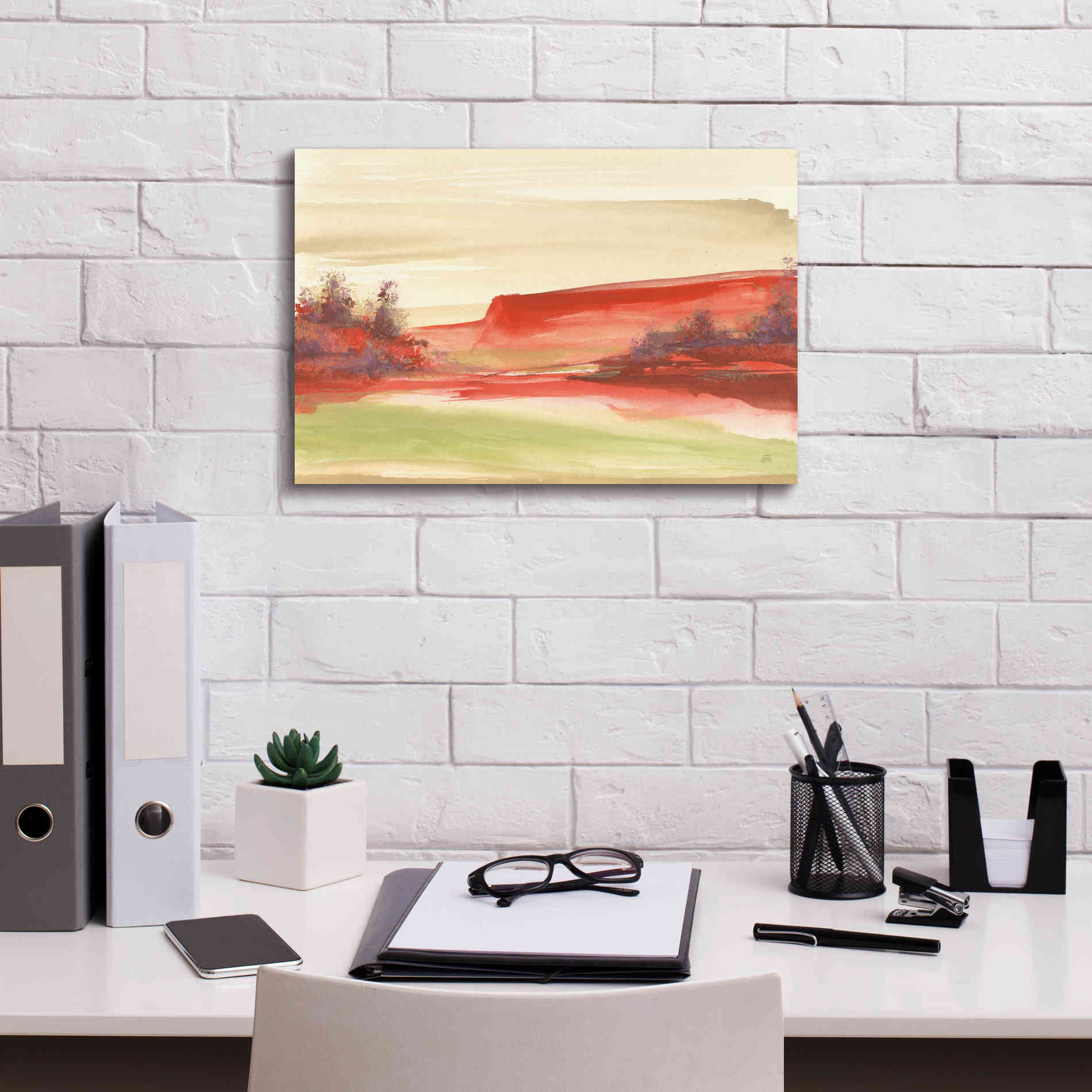 'Red Rock III' by Chris Paschke, Giclee Canvas Wall Art,18 x 12