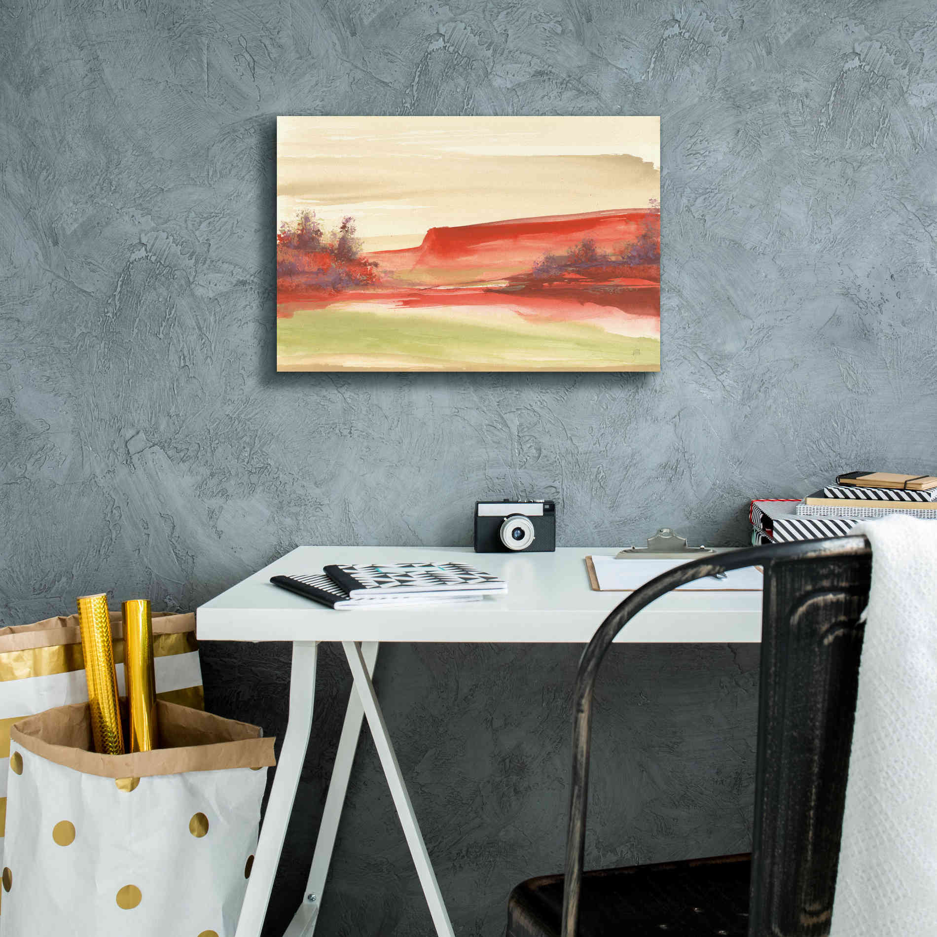 'Red Rock III' by Chris Paschke, Giclee Canvas Wall Art,18 x 12