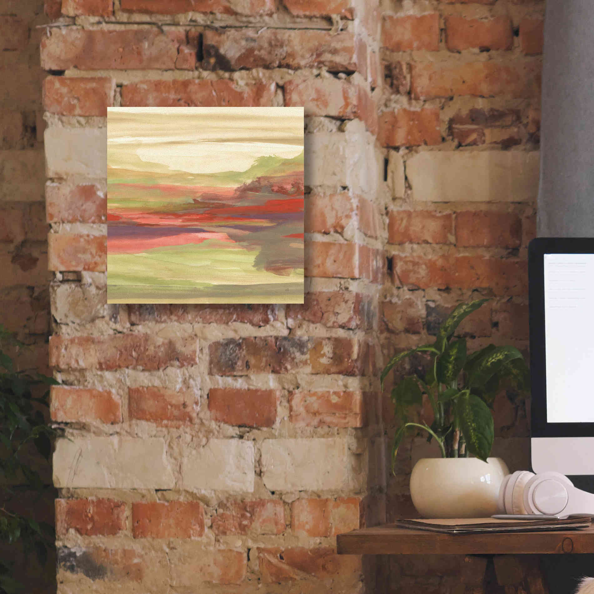 'Distant Fields' by Chris Paschke, Giclee Canvas Wall Art,12 x 12