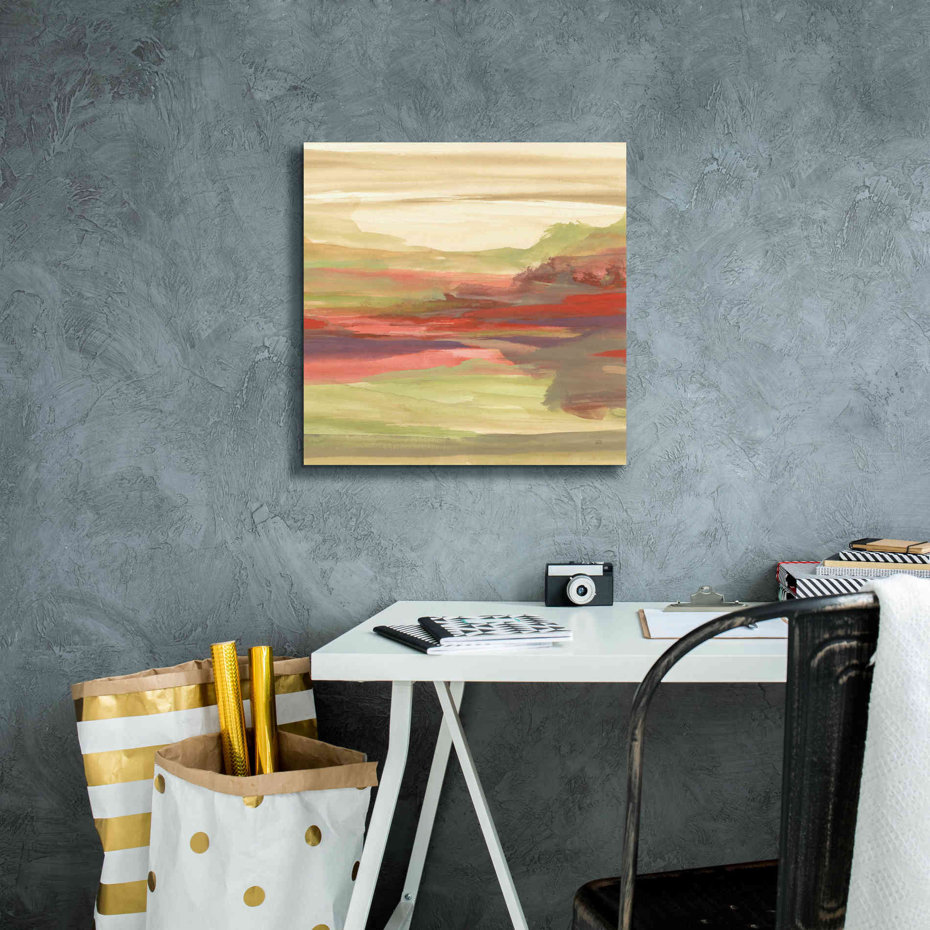 'Distant Fields' by Chris Paschke, Giclee Canvas Wall Art,18 x 18