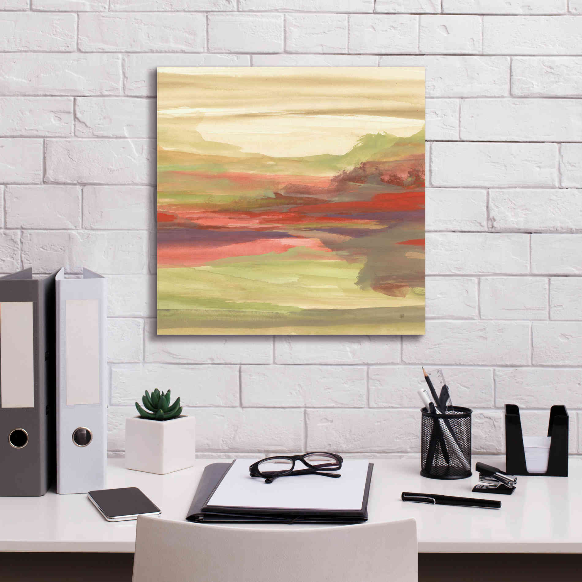 'Distant Fields' by Chris Paschke, Giclee Canvas Wall Art,18 x 18