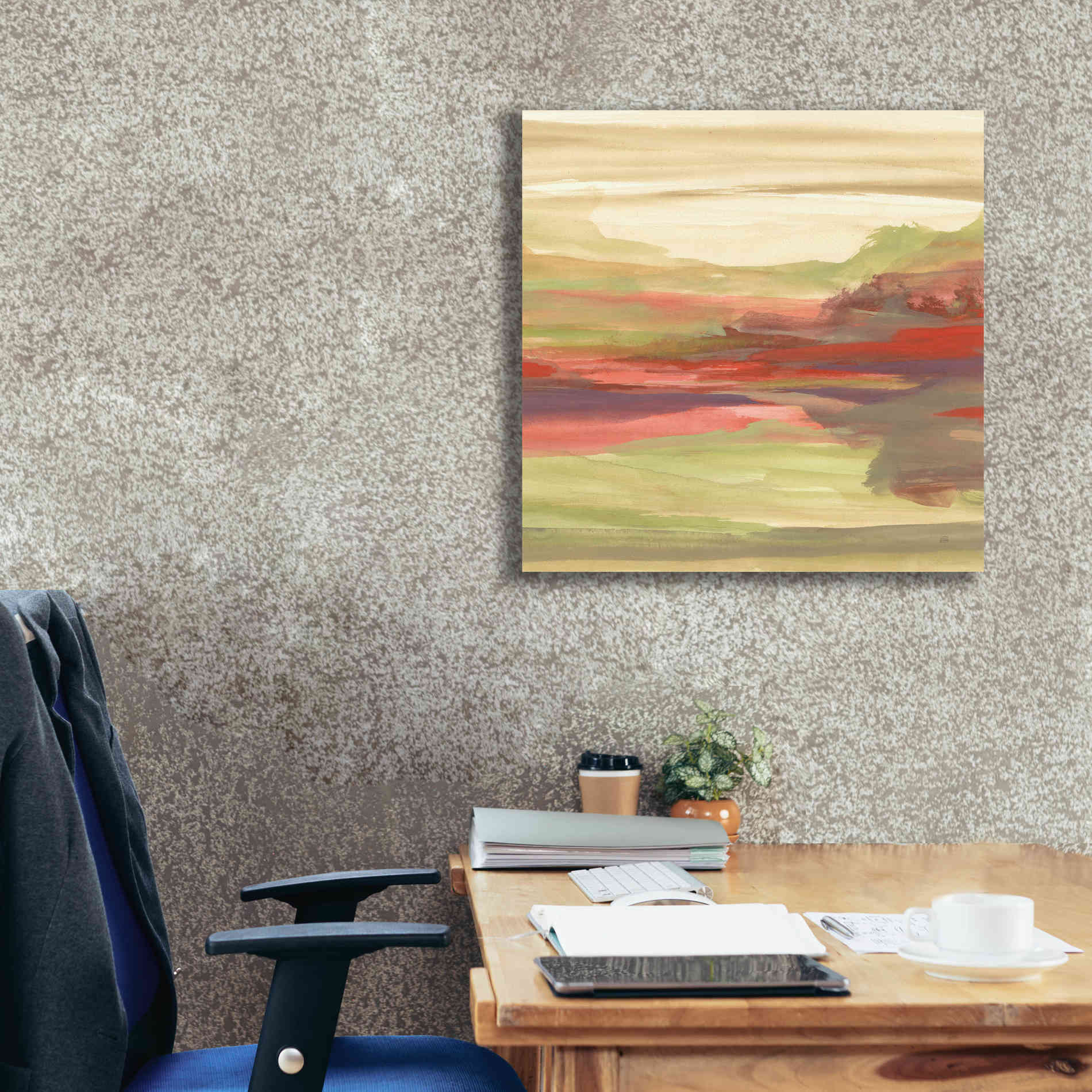 'Distant Fields' by Chris Paschke, Giclee Canvas Wall Art,26 x 26