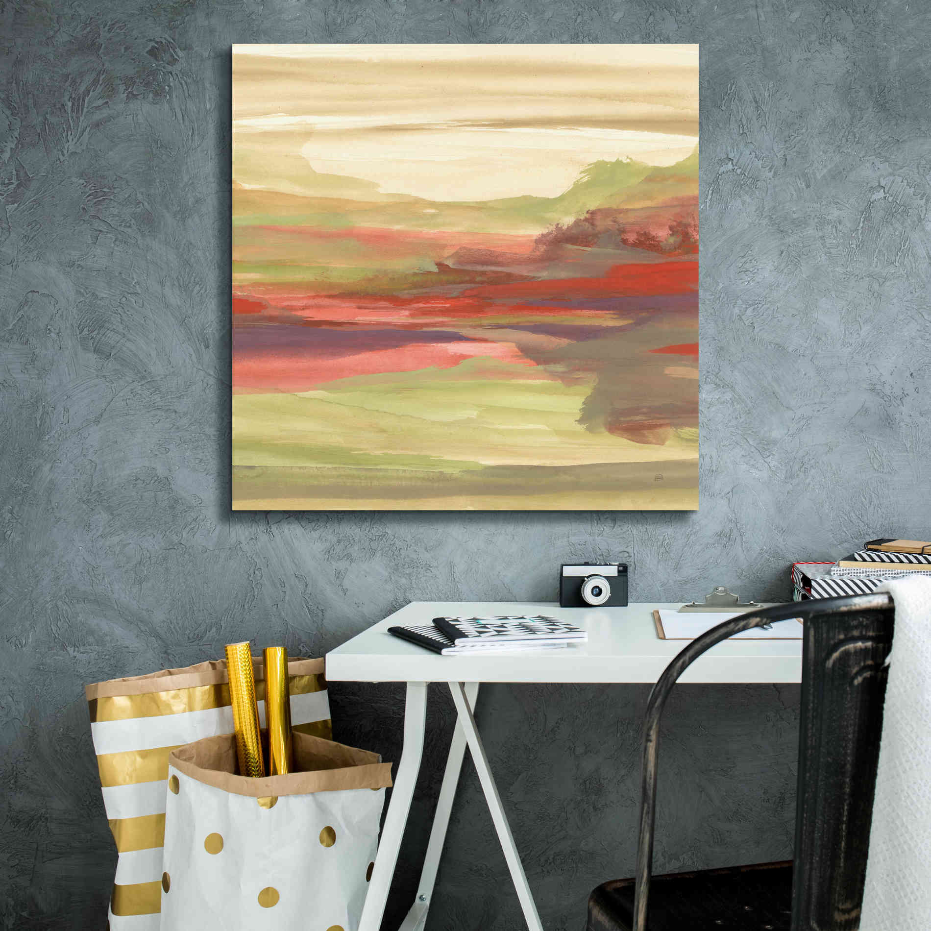 'Distant Fields' by Chris Paschke, Giclee Canvas Wall Art,26 x 26