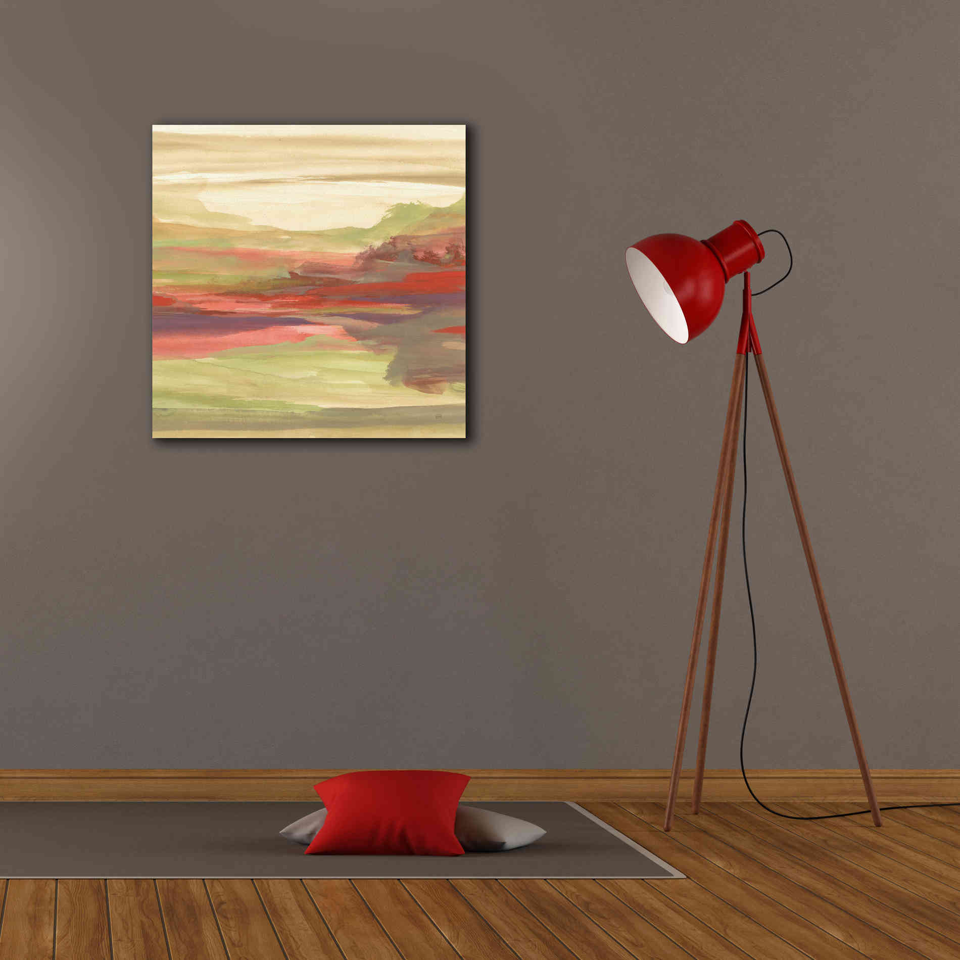 'Distant Fields' by Chris Paschke, Giclee Canvas Wall Art,26 x 26