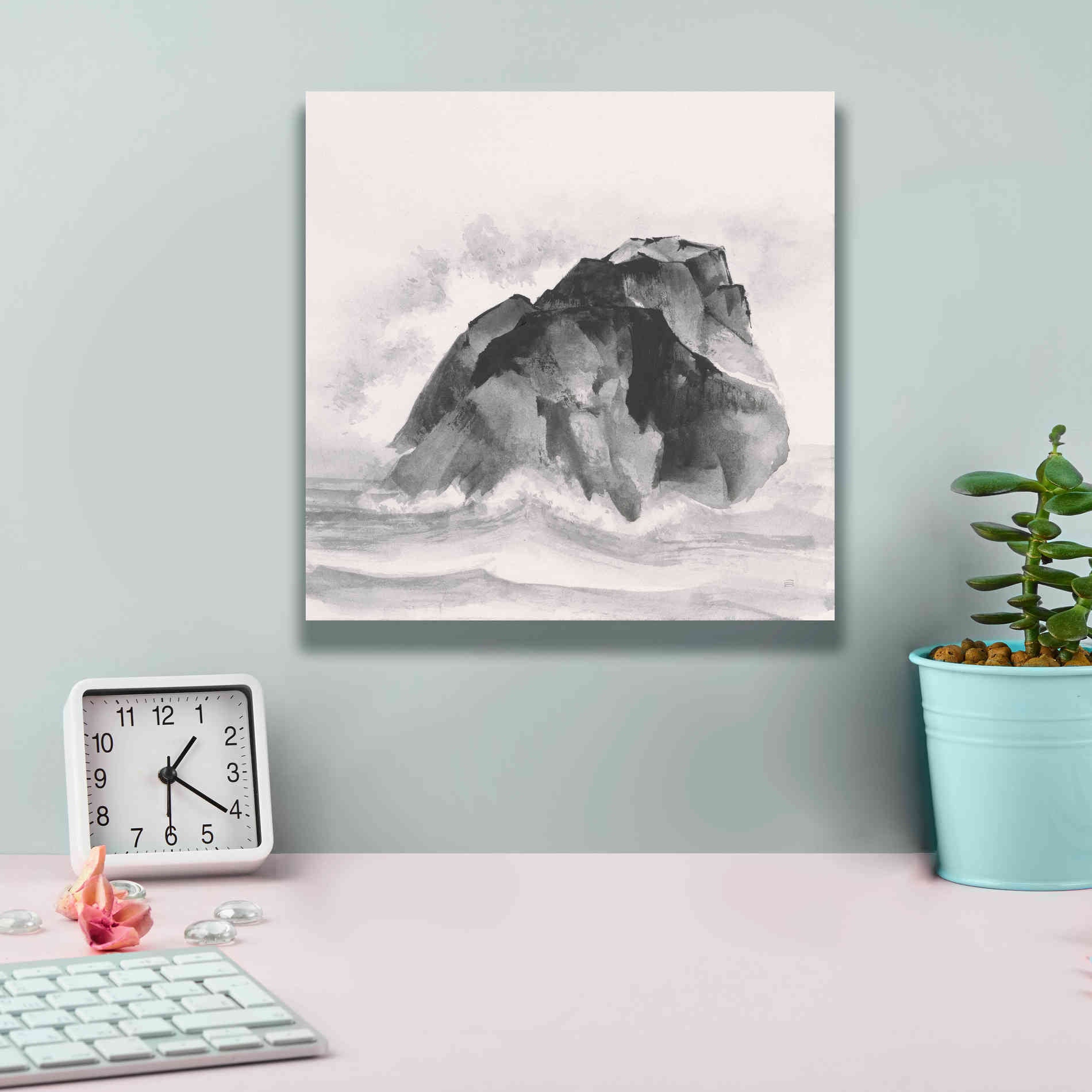 'Solitary Rock' by Chris Paschke, Giclee Canvas Wall Art,12 x 12