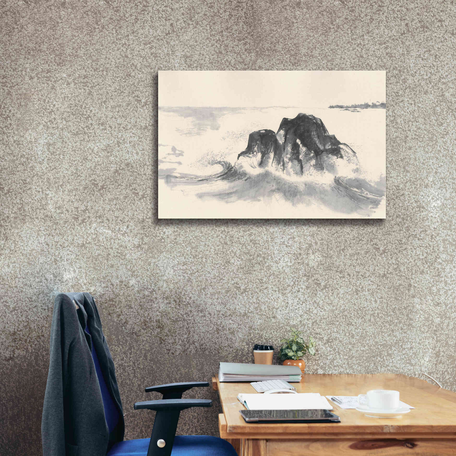 'Ocean Waves' by Chris Paschke, Giclee Canvas Wall Art,40 x 26