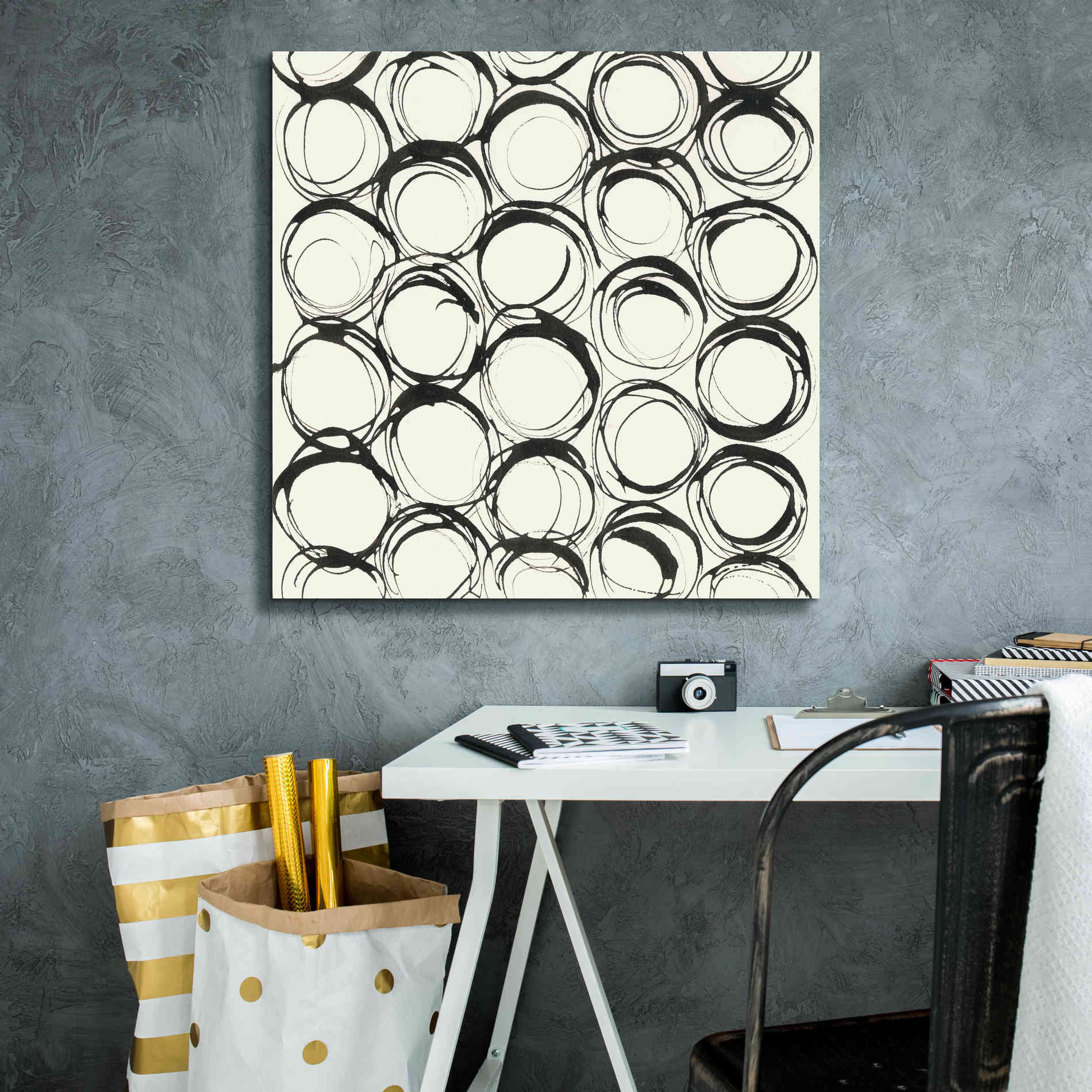 'Graphics IX' by Chris Paschke, Giclee Canvas Wall Art,26 x 26