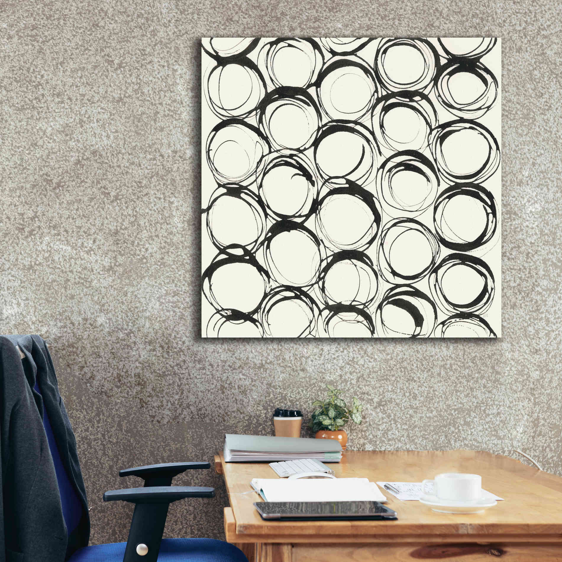 'Graphics IX' by Chris Paschke, Giclee Canvas Wall Art,37 x 37