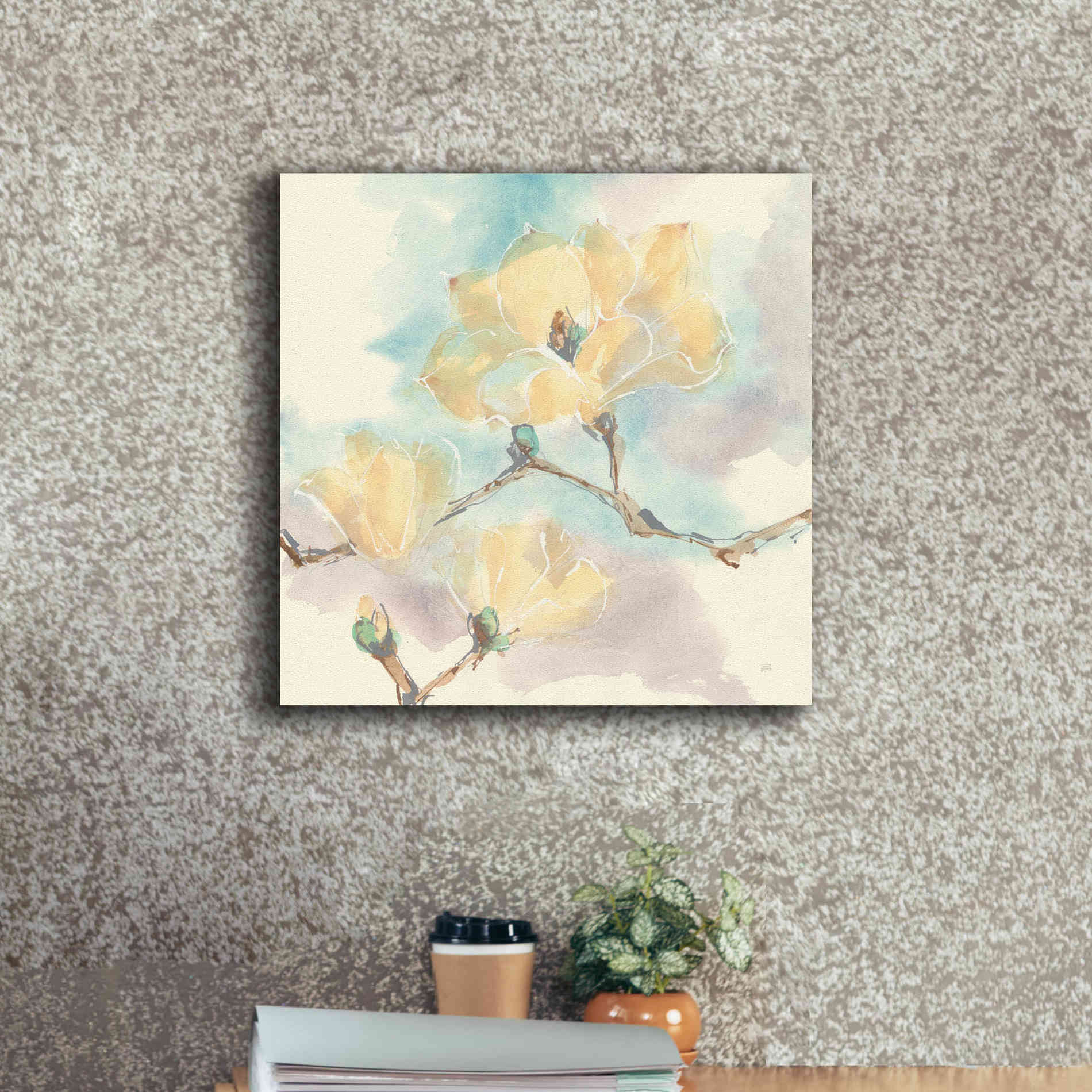 'Magnolias In White I' by Chris Paschke, Giclee Canvas Wall Art,18 x 18