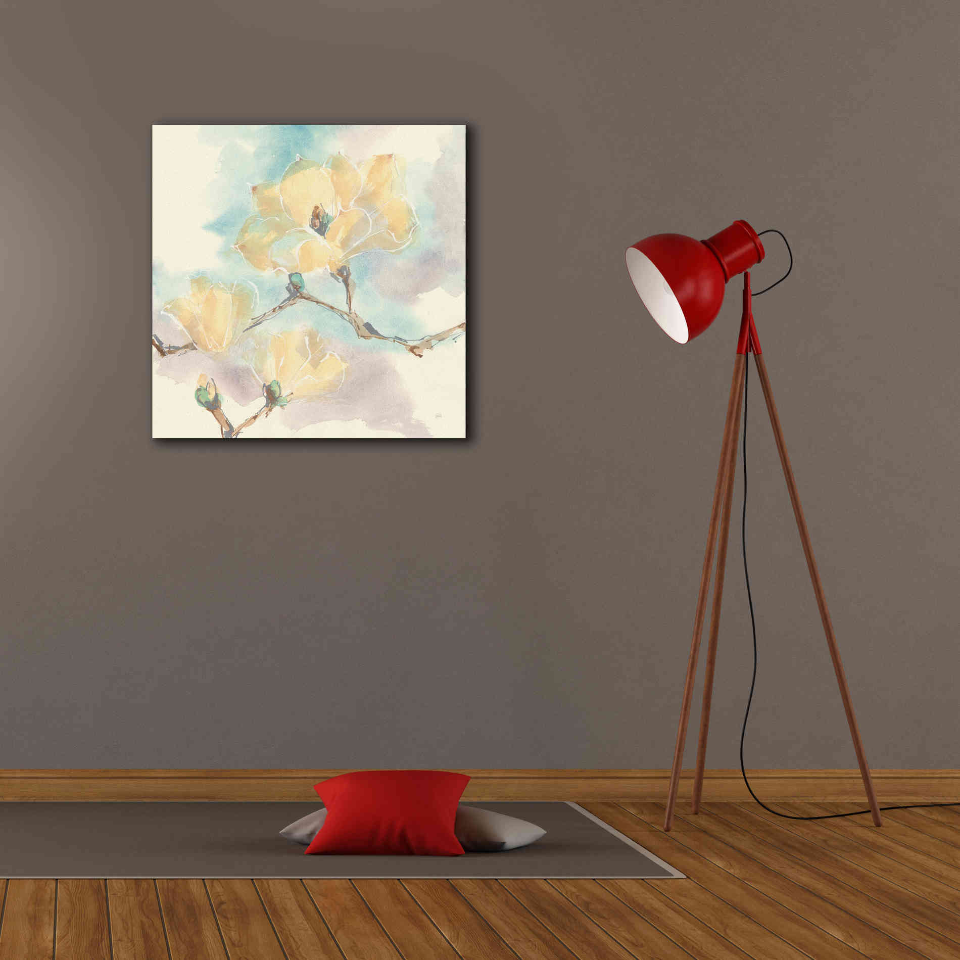 'Magnolias In White I' by Chris Paschke, Giclee Canvas Wall Art,26 x 26