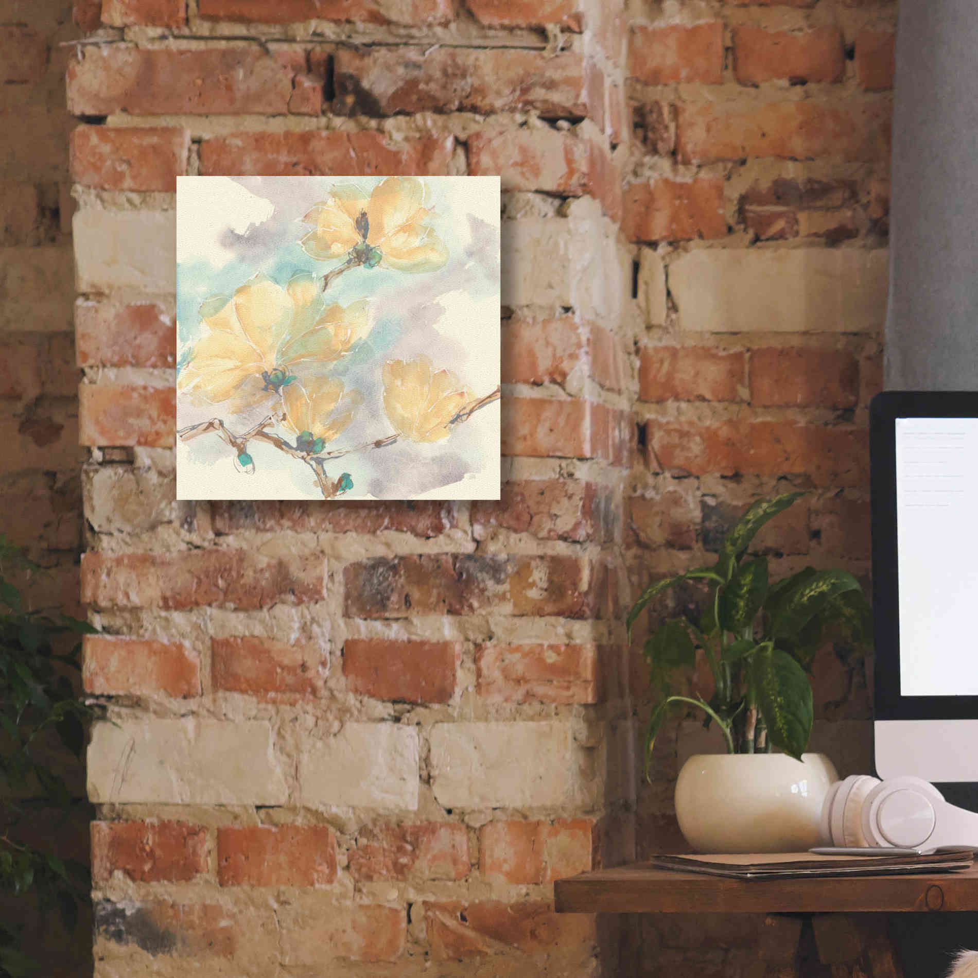 'Magnolias In White II' by Chris Paschke, Giclee Canvas Wall Art,12 x 12