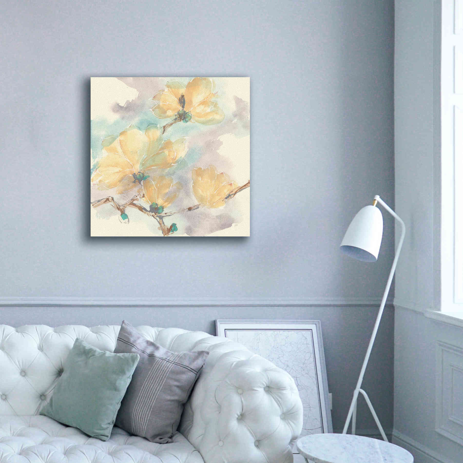 'Magnolias In White II' by Chris Paschke, Giclee Canvas Wall Art,37 x 37