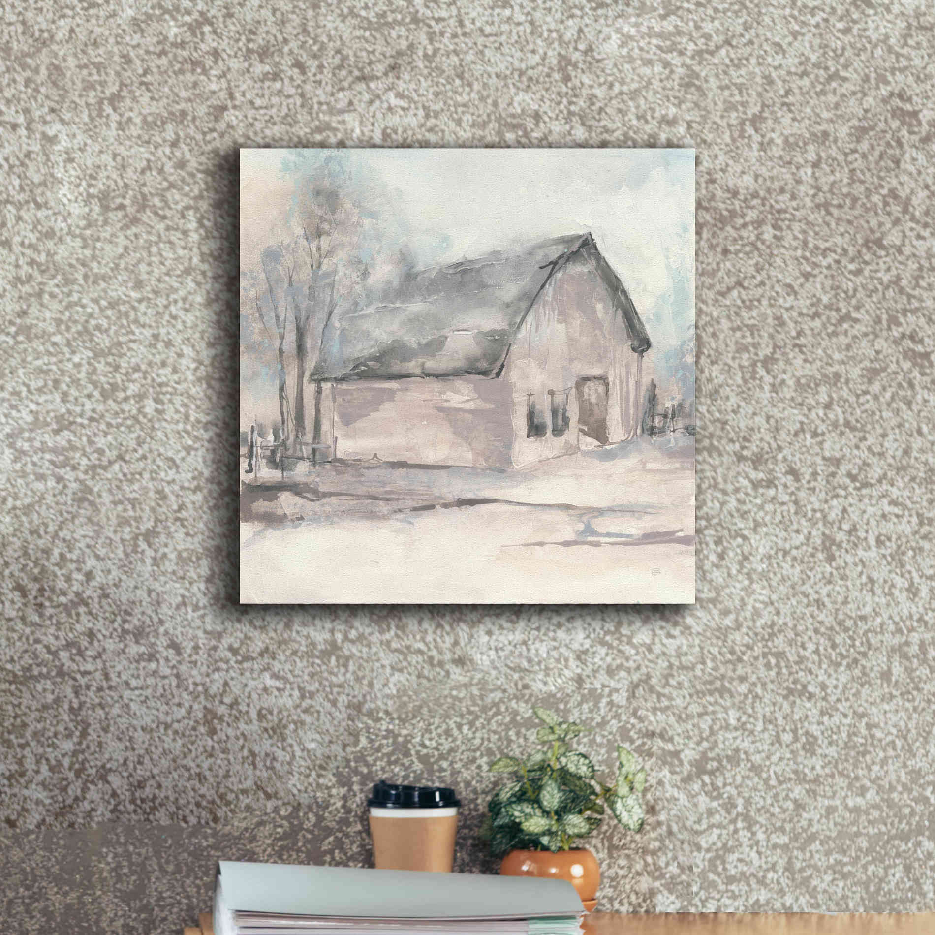 'Barn I' by Chris Paschke, Giclee Canvas Wall Art,18 x 18