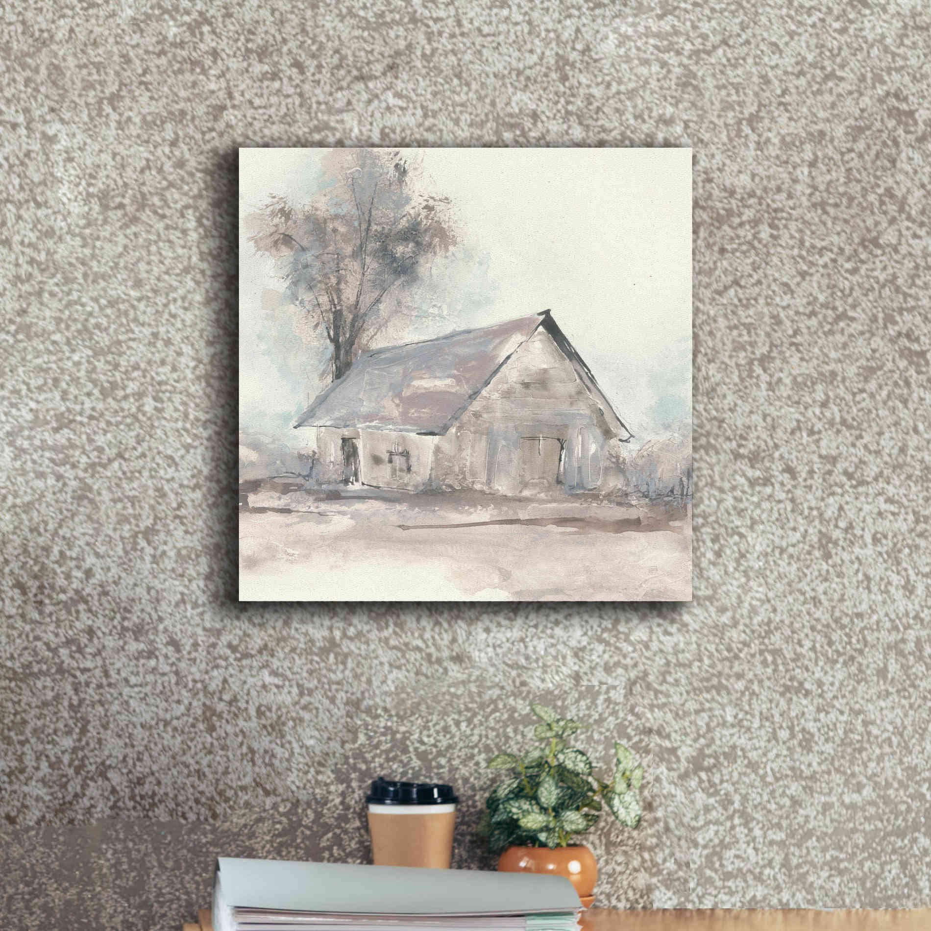 'Barn III' by Chris Paschke, Giclee Canvas Wall Art,18 x 18