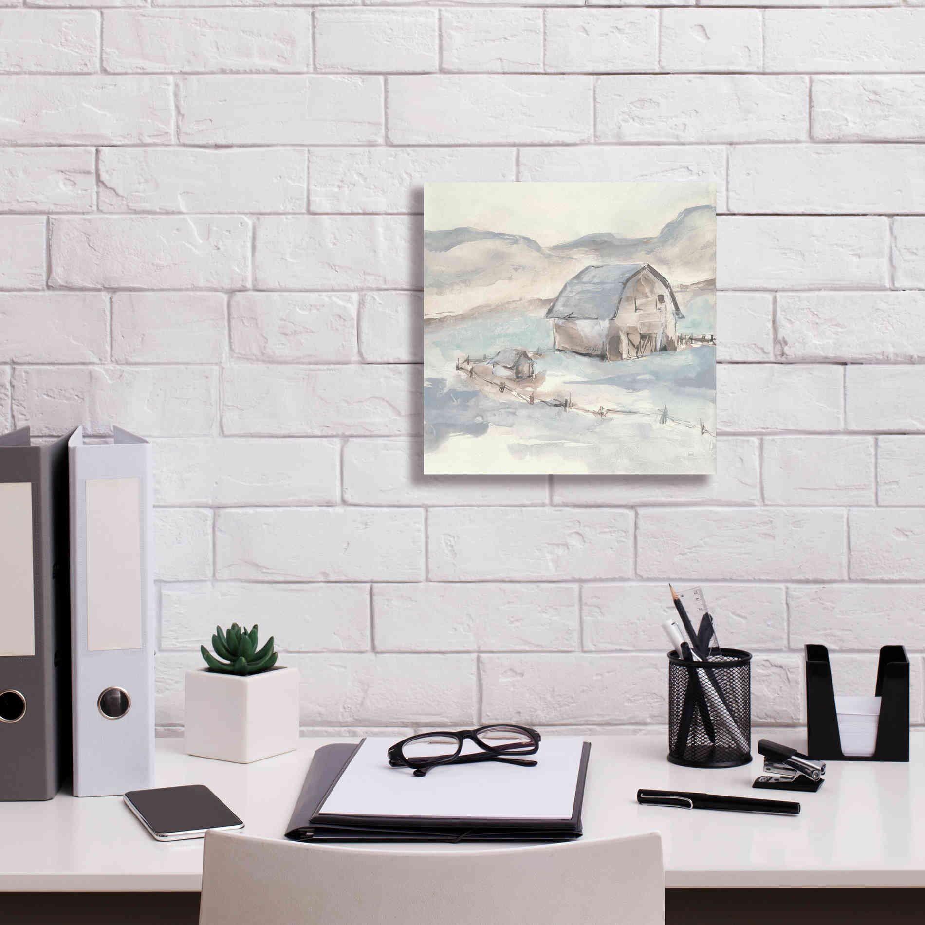 'Barn IV' by Chris Paschke, Giclee Canvas Wall Art,12 x 12