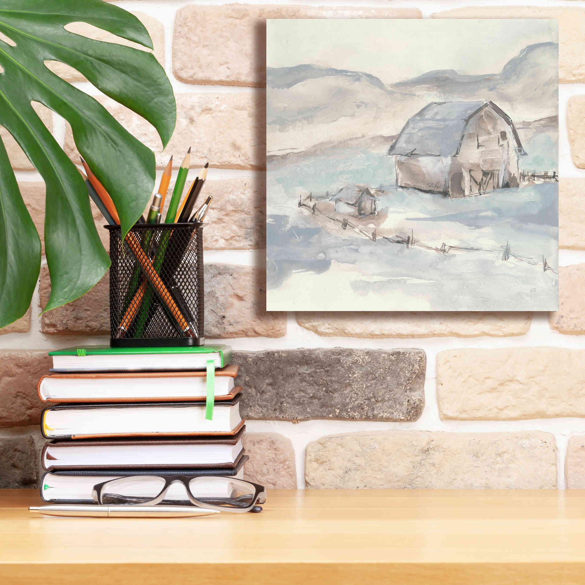 'Barn IV' by Chris Paschke, Giclee Canvas Wall Art,12 x 12