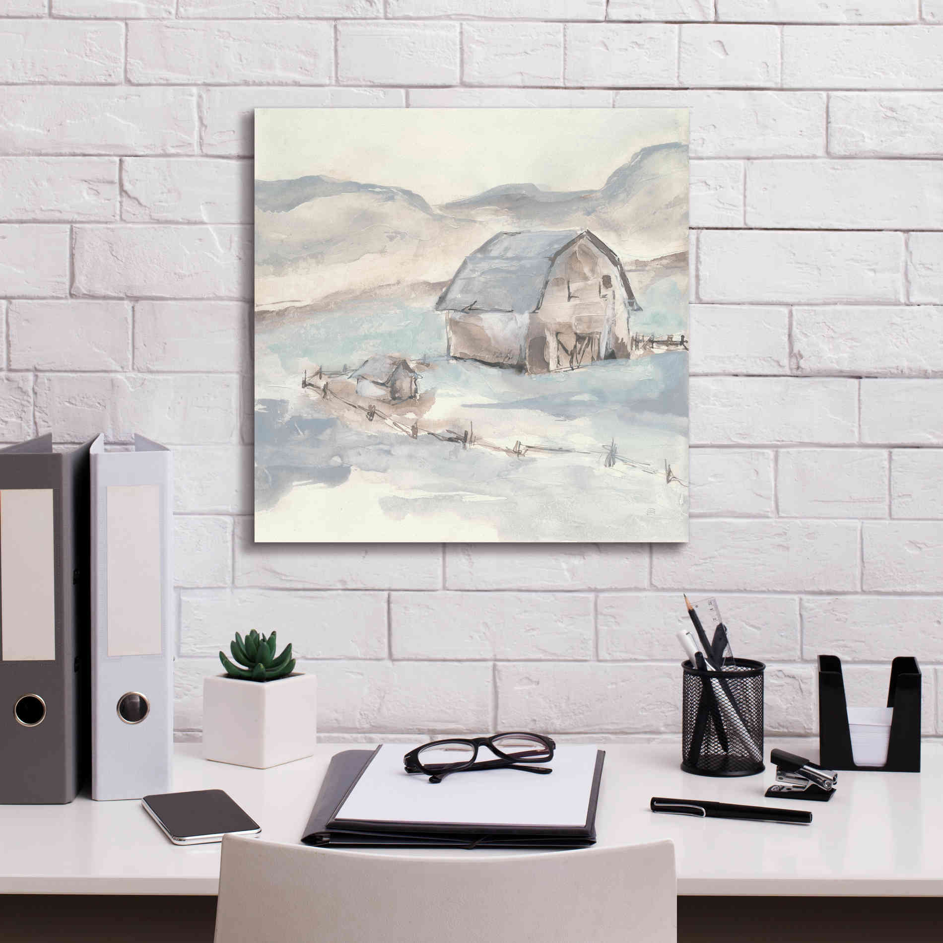 'Barn IV' by Chris Paschke, Giclee Canvas Wall Art,18 x 18