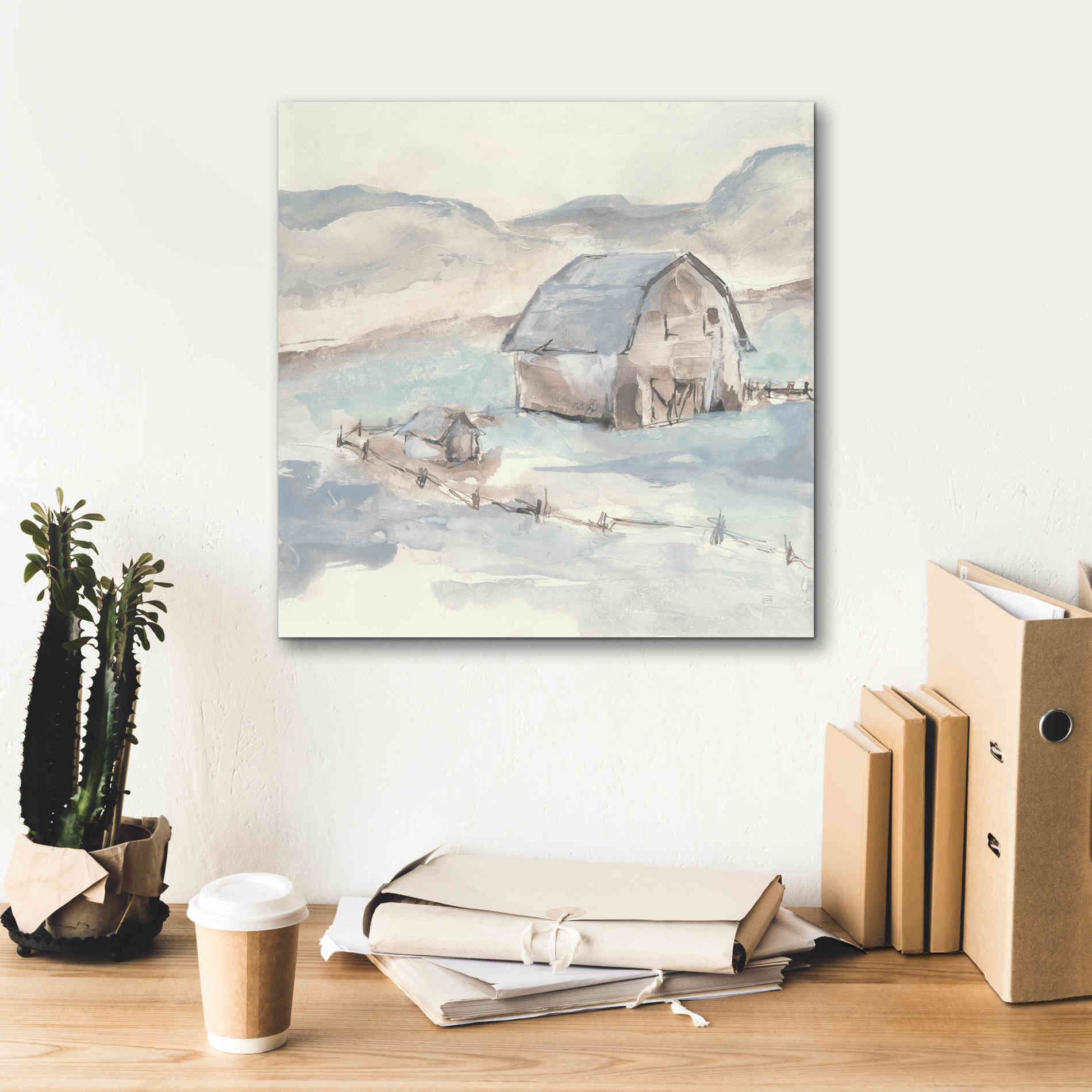 'Barn IV' by Chris Paschke, Giclee Canvas Wall Art,18 x 18