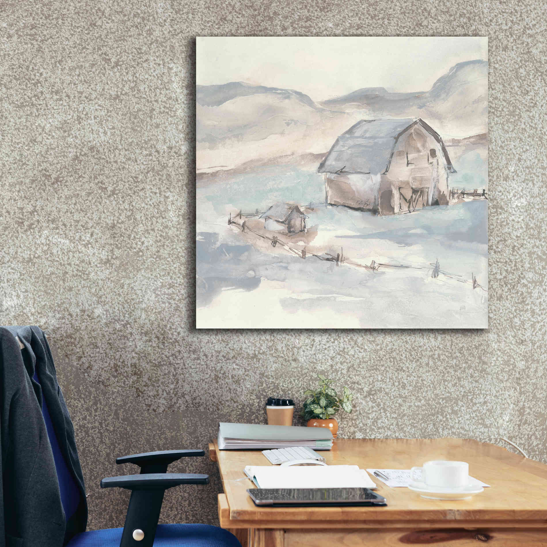 'Barn IV' by Chris Paschke, Giclee Canvas Wall Art,37 x 37