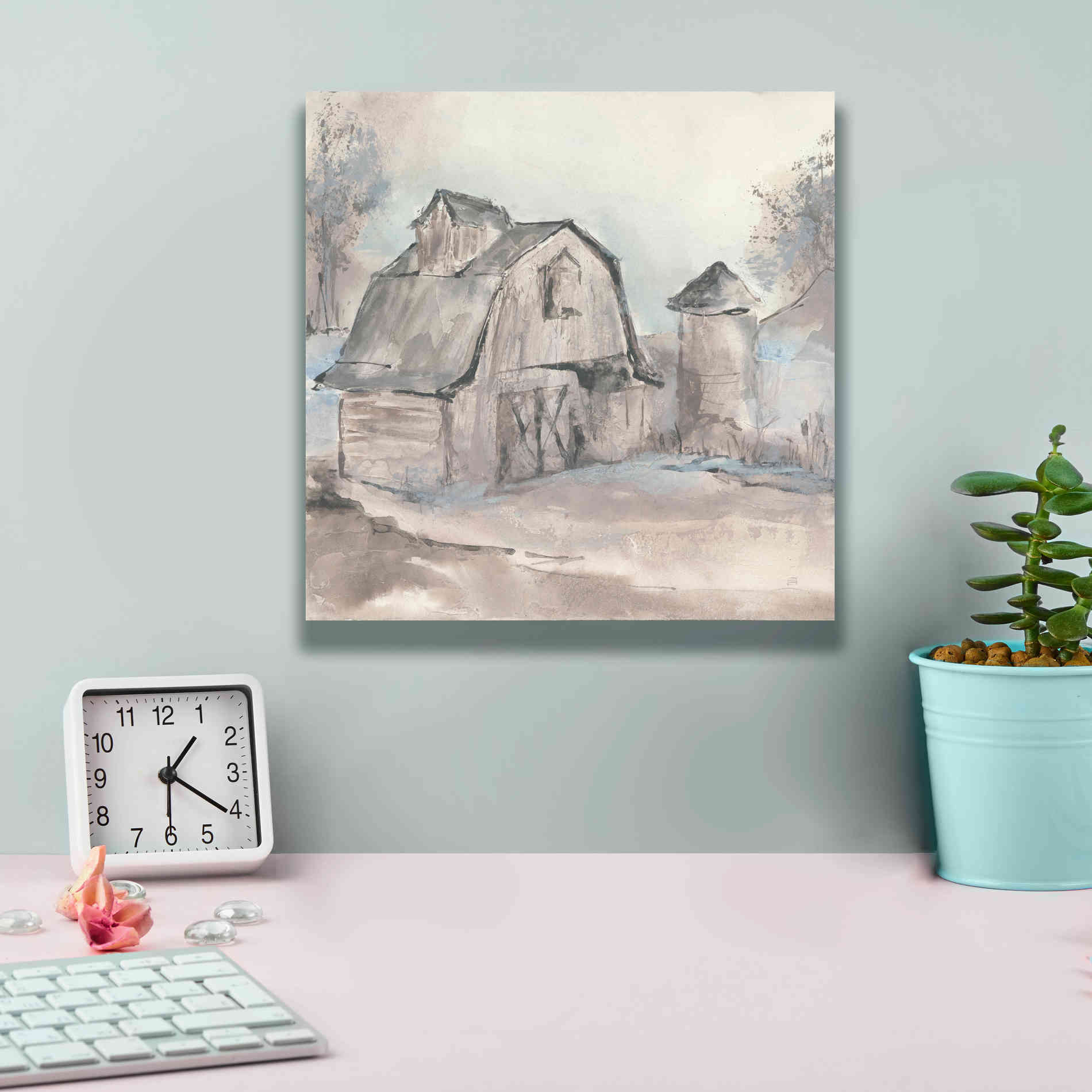 'Barn V' by Chris Paschke, Giclee Canvas Wall Art,12 x 12