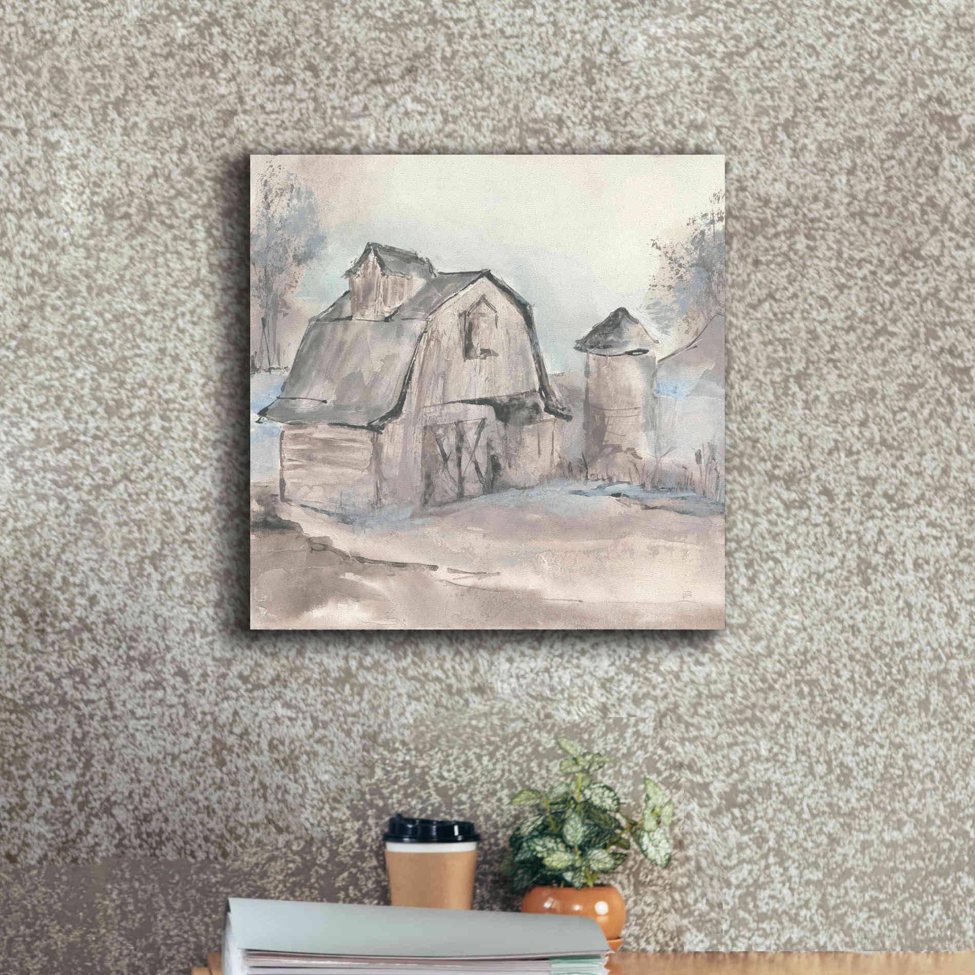 'Barn V' by Chris Paschke, Giclee Canvas Wall Art,18 x 18