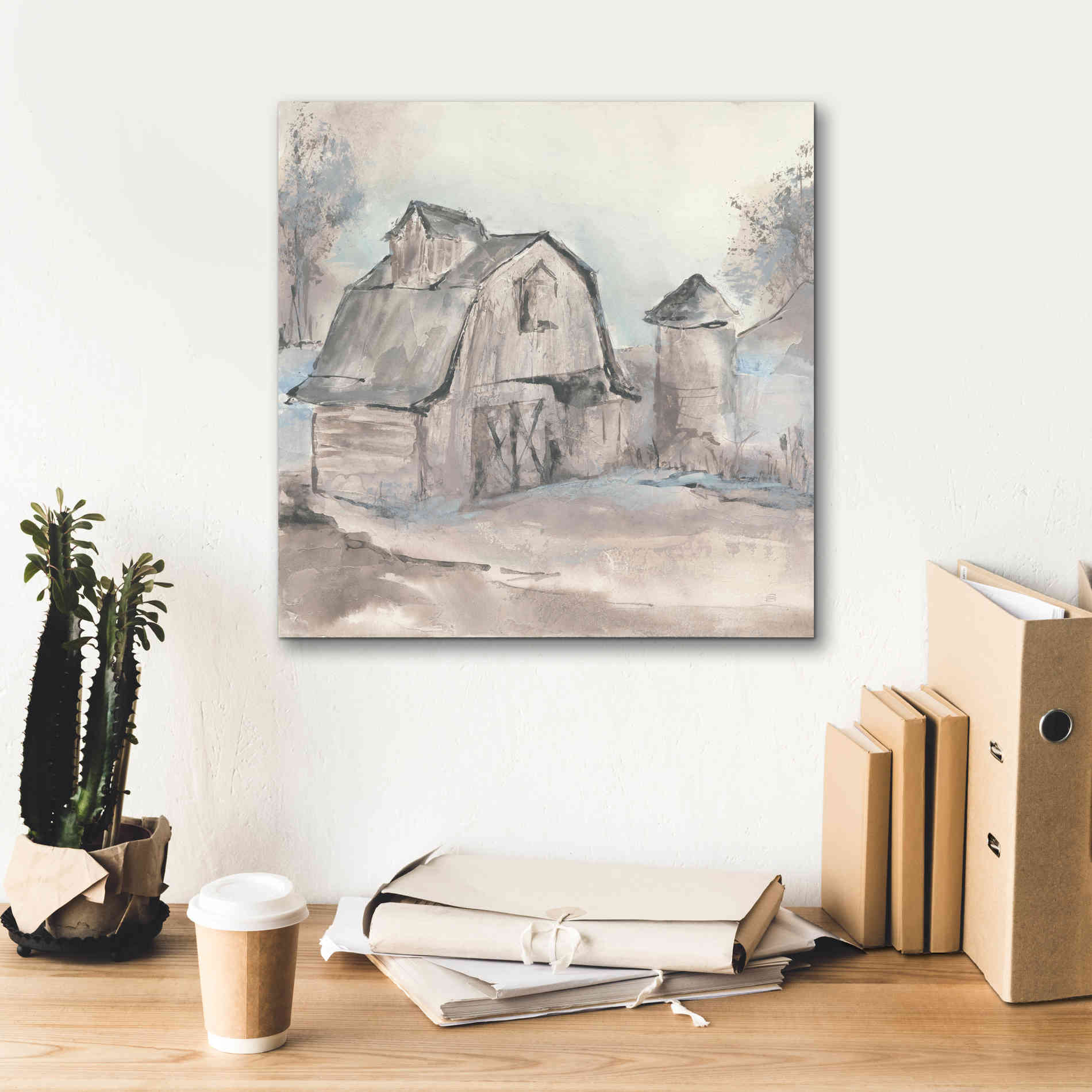 'Barn V' by Chris Paschke, Giclee Canvas Wall Art,18 x 18