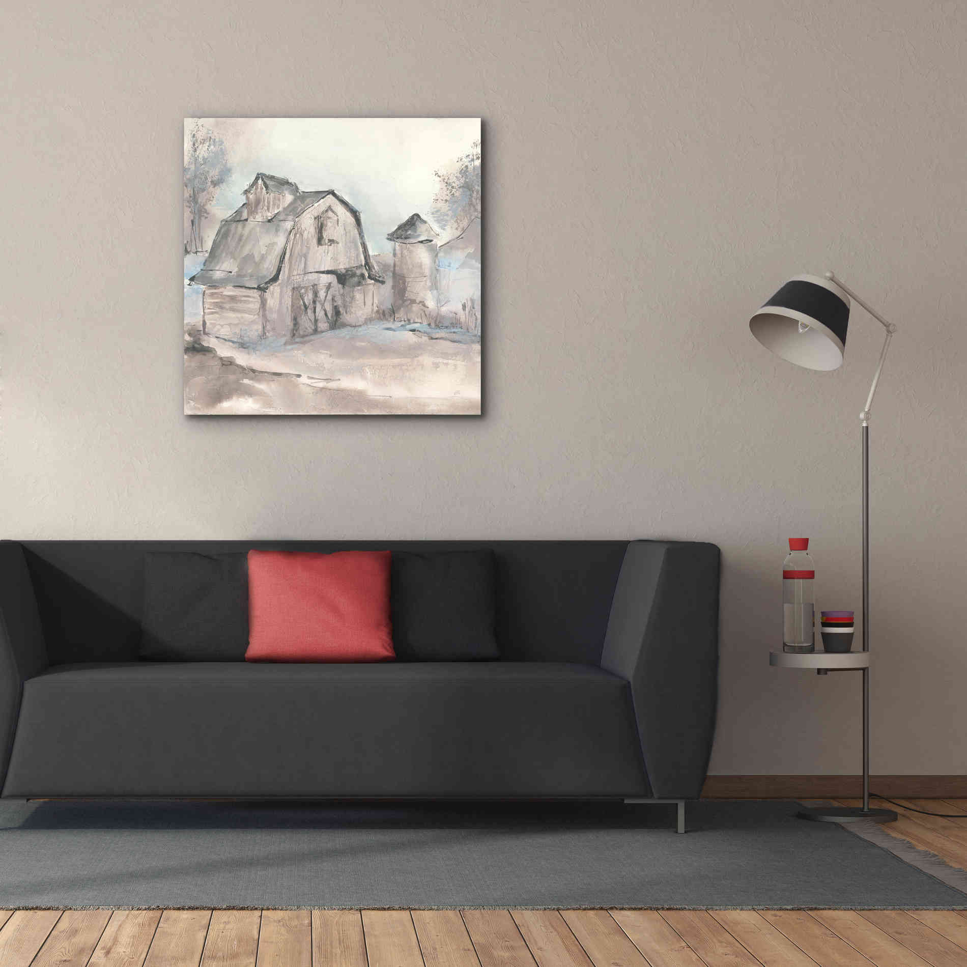 'Barn V' by Chris Paschke, Giclee Canvas Wall Art,37 x 37