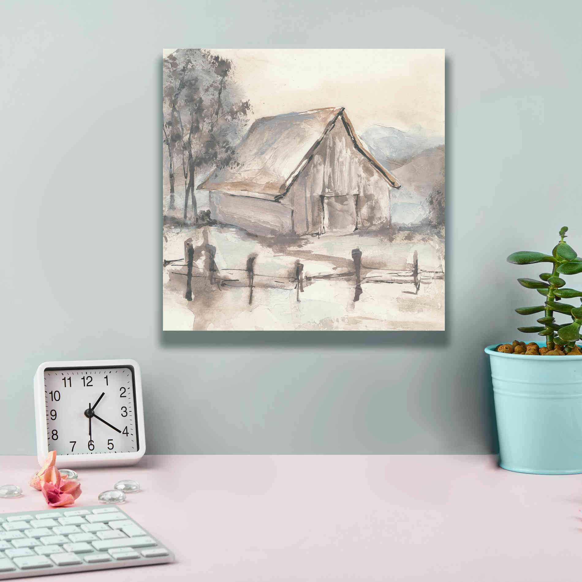 'Barn VII' by Chris Paschke, Giclee Canvas Wall Art,12 x 12