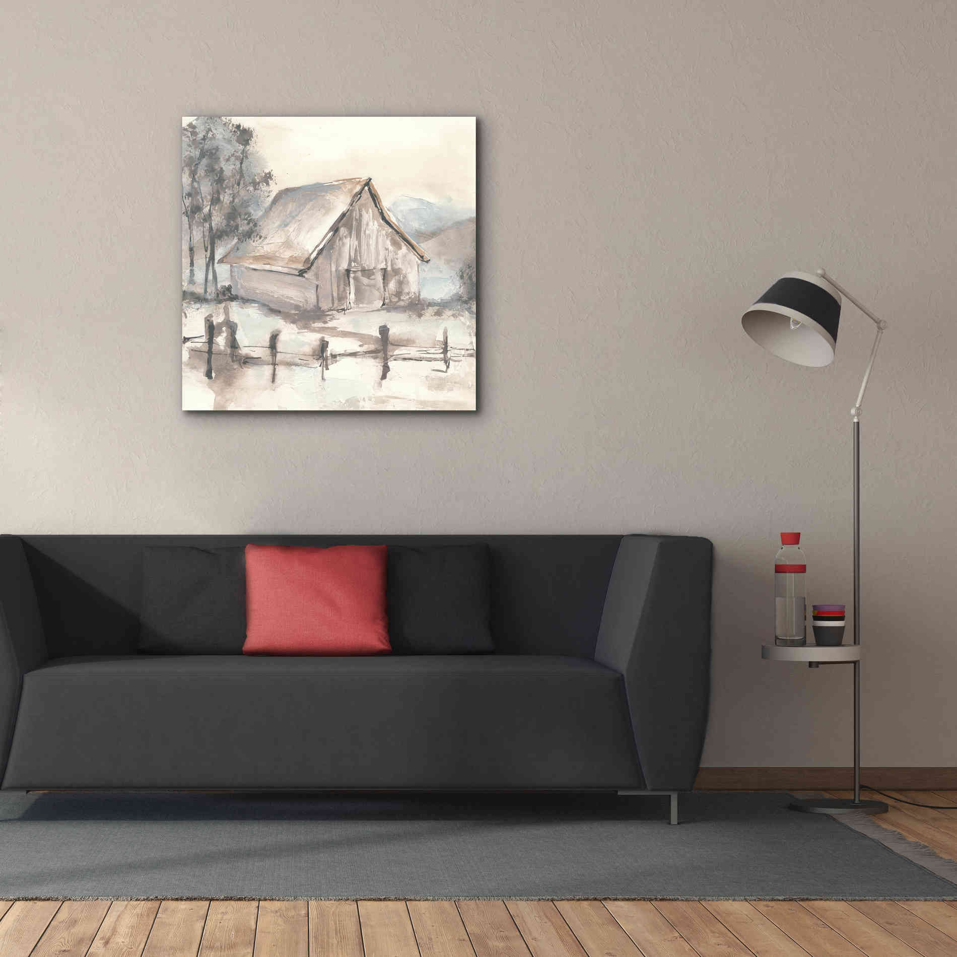 'Barn VII' by Chris Paschke, Giclee Canvas Wall Art,37 x 37