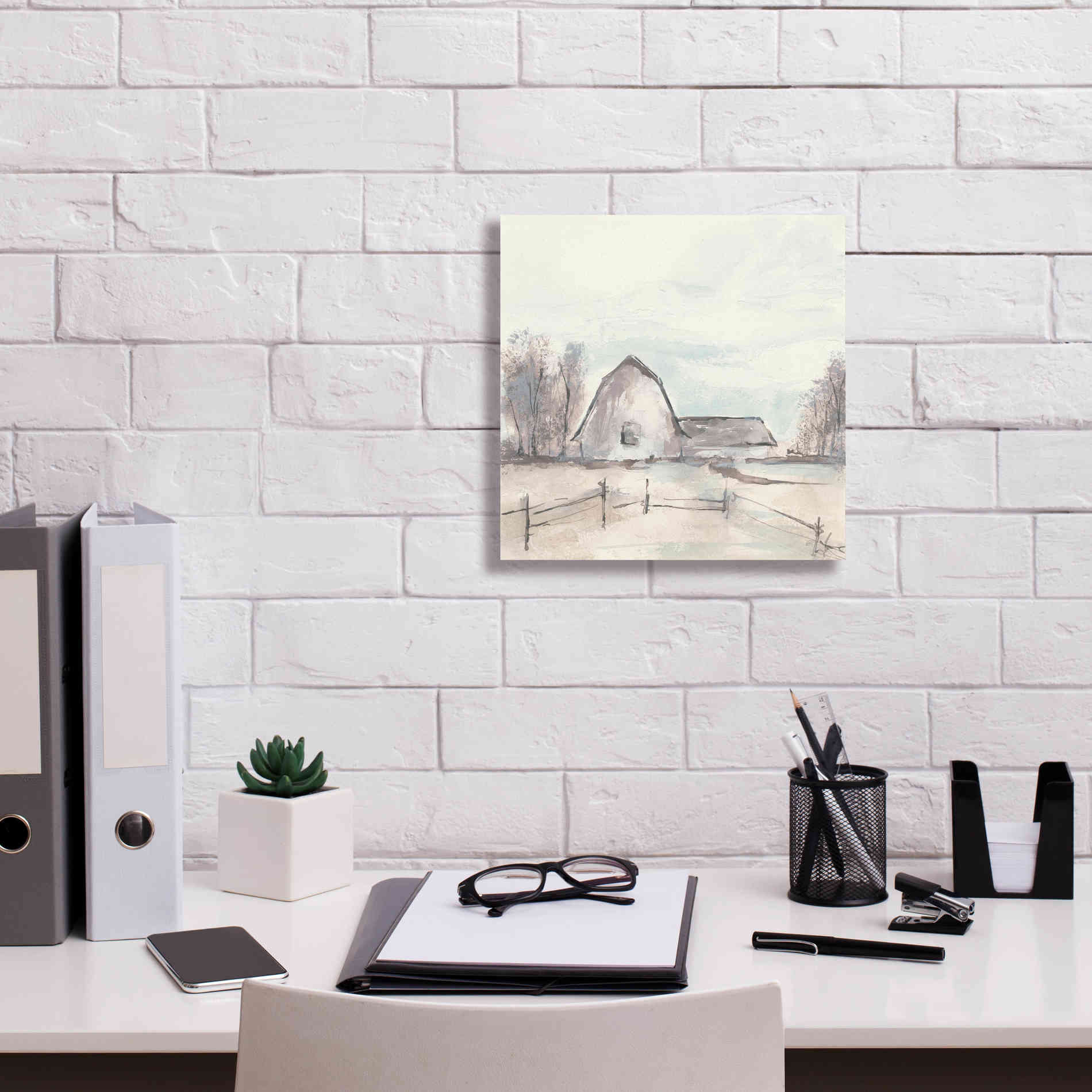 'Barn VIII' by Chris Paschke, Giclee Canvas Wall Art,12 x 12