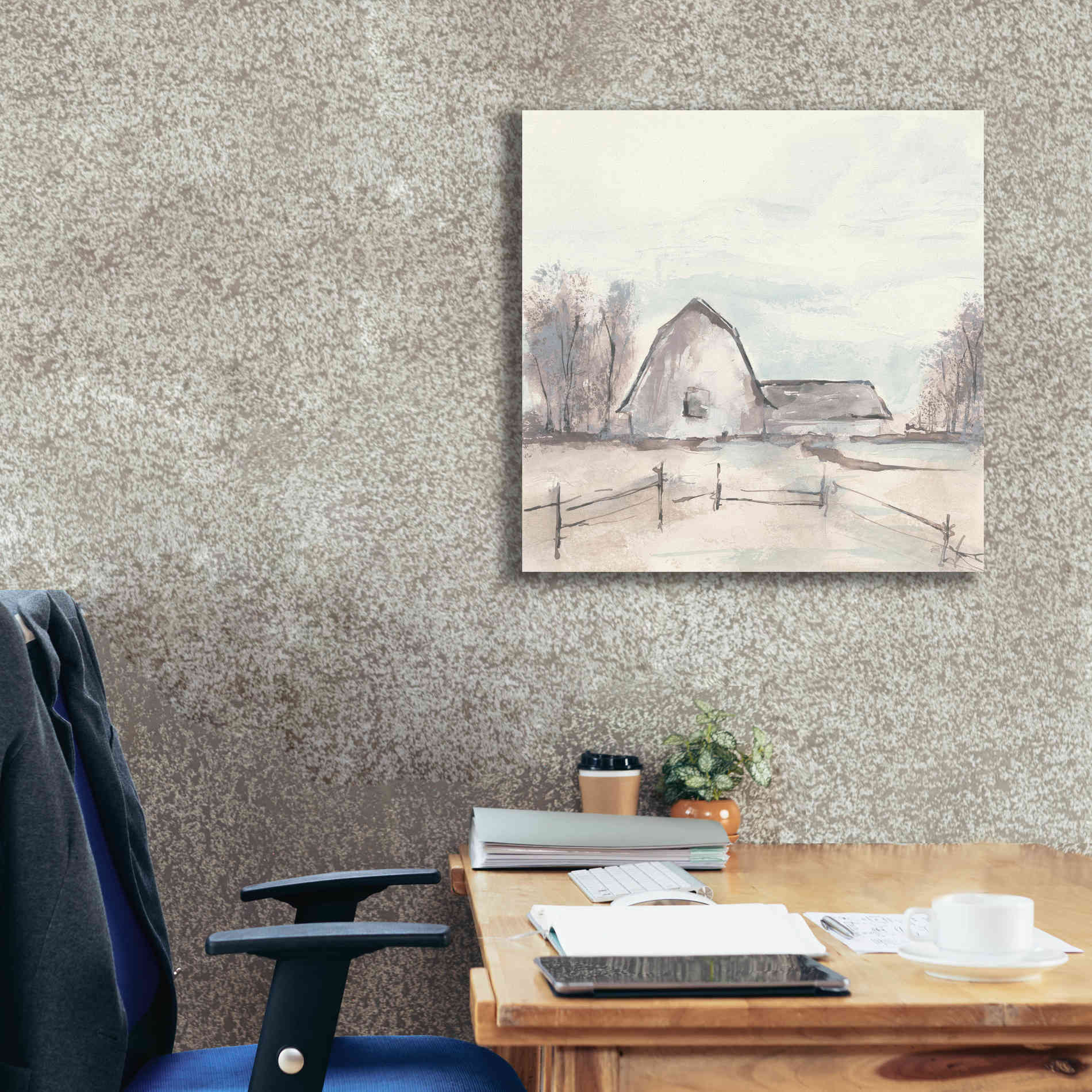 'Barn VIII' by Chris Paschke, Giclee Canvas Wall Art,26 x 26