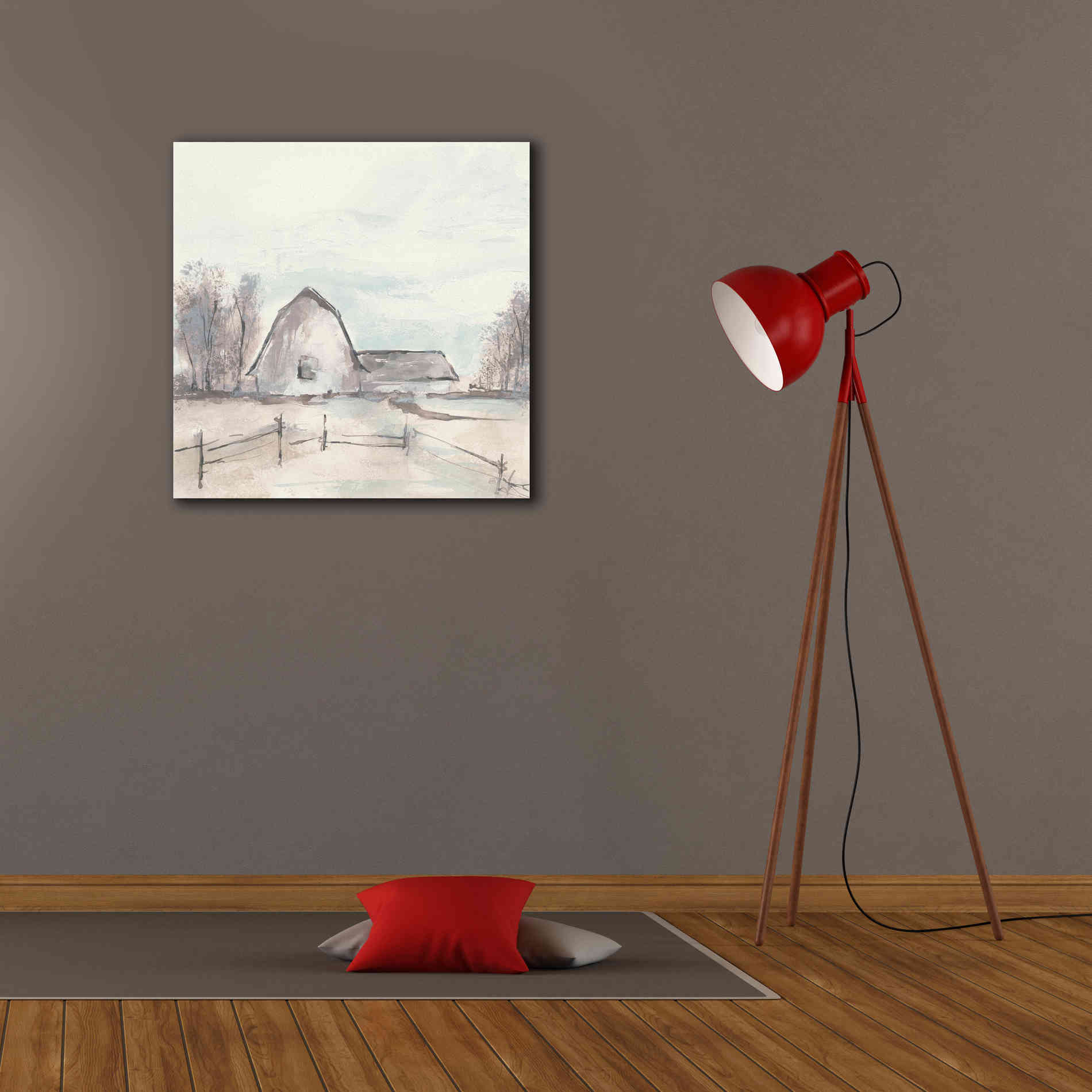 'Barn VIII' by Chris Paschke, Giclee Canvas Wall Art,26 x 26