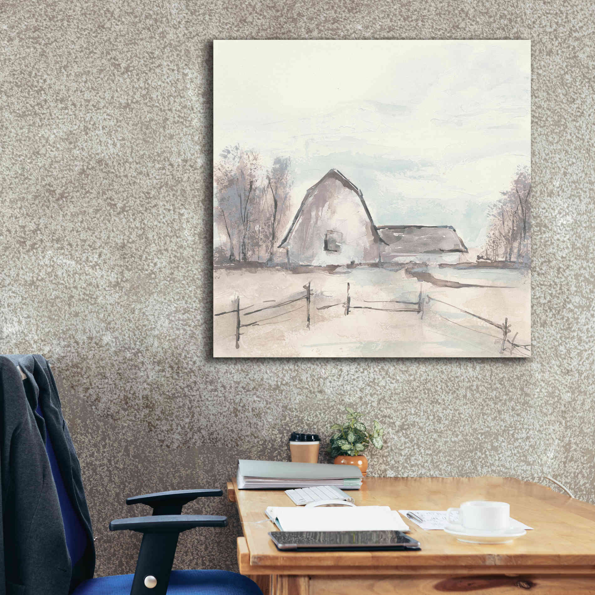 'Barn VIII' by Chris Paschke, Giclee Canvas Wall Art,37 x 37