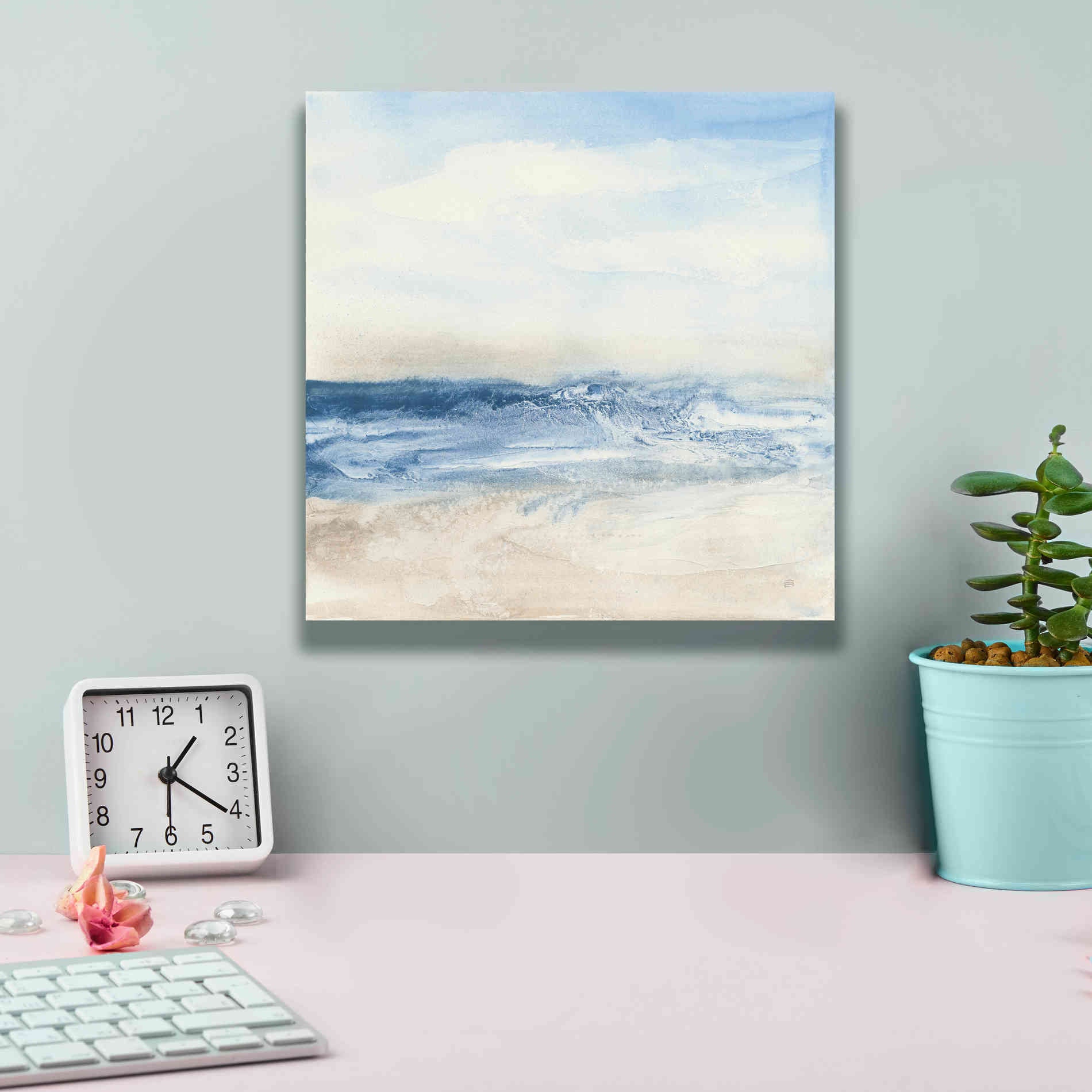 'Surf And Sand' by Chris Paschke, Giclee Canvas Wall Art,12 x 12