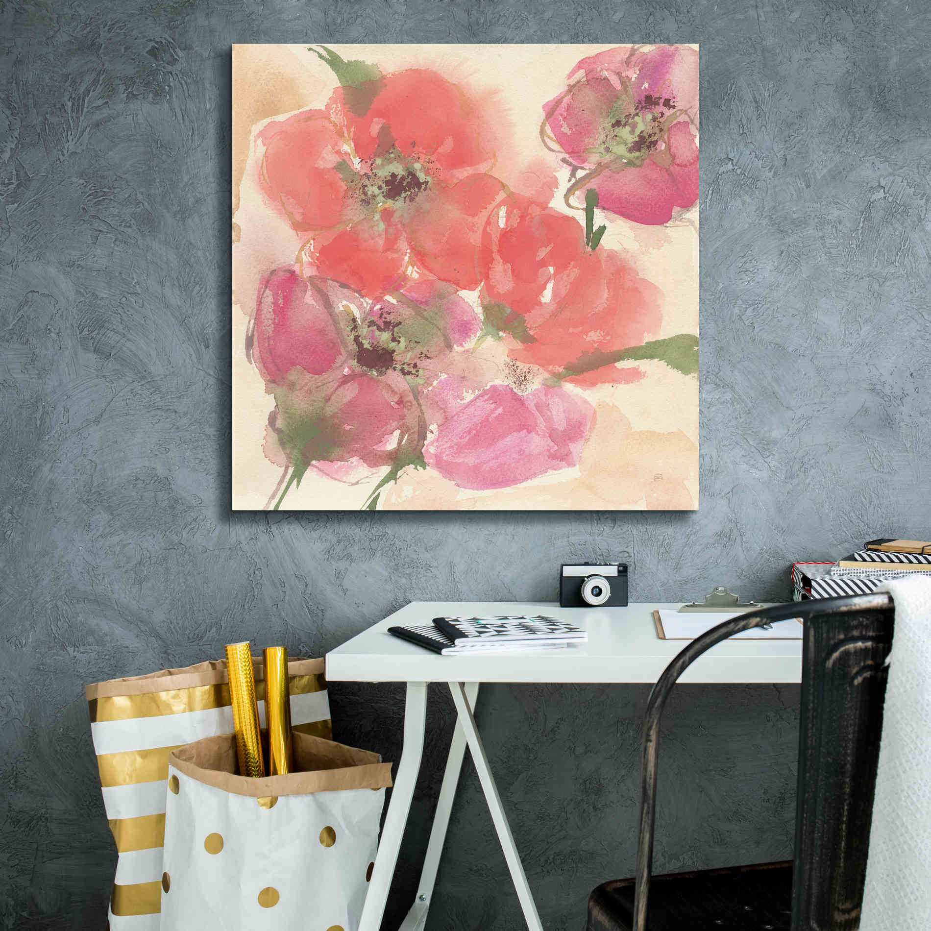 'Coral Blooms I' by Chris Paschke, Giclee Canvas Wall Art,26 x 26