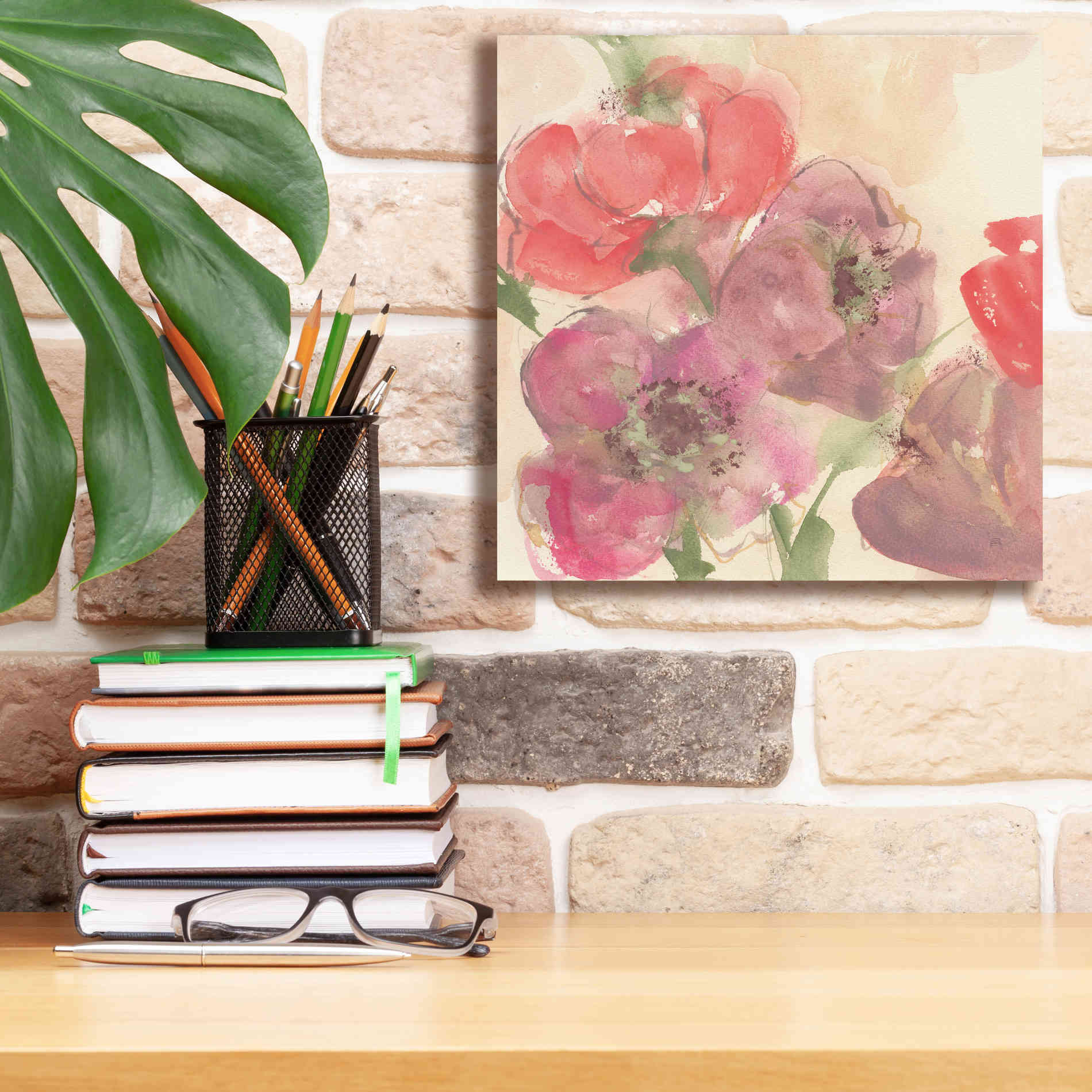 'Coral Blooms II' by Chris Paschke, Giclee Canvas Wall Art,12 x 12