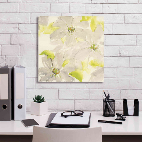 Image of 'Dancing Clematis I' by Chris Paschke, Giclee Canvas Wall Art,18 x 18