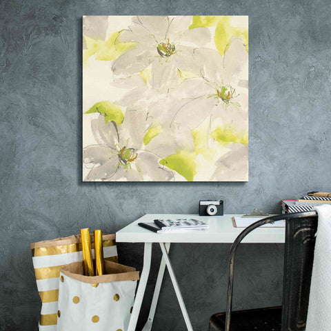Image of 'Dancing Clematis I' by Chris Paschke, Giclee Canvas Wall Art,26 x 26