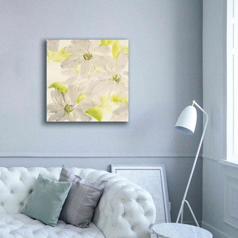 Image of 'Dancing Clematis I' by Chris Paschke, Giclee Canvas Wall Art,37 x 37