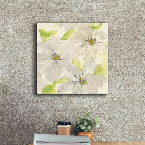 Image of 'Dancing Clematis II' by Chris Paschke, Giclee Canvas Wall Art,18 x 18