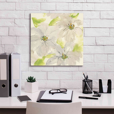 Image of 'Dancing Clematis II' by Chris Paschke, Giclee Canvas Wall Art,18 x 18