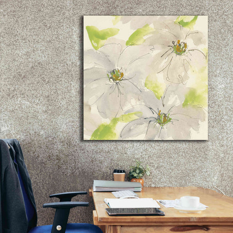 Image of 'Dancing Clematis II' by Chris Paschke, Giclee Canvas Wall Art,37 x 37
