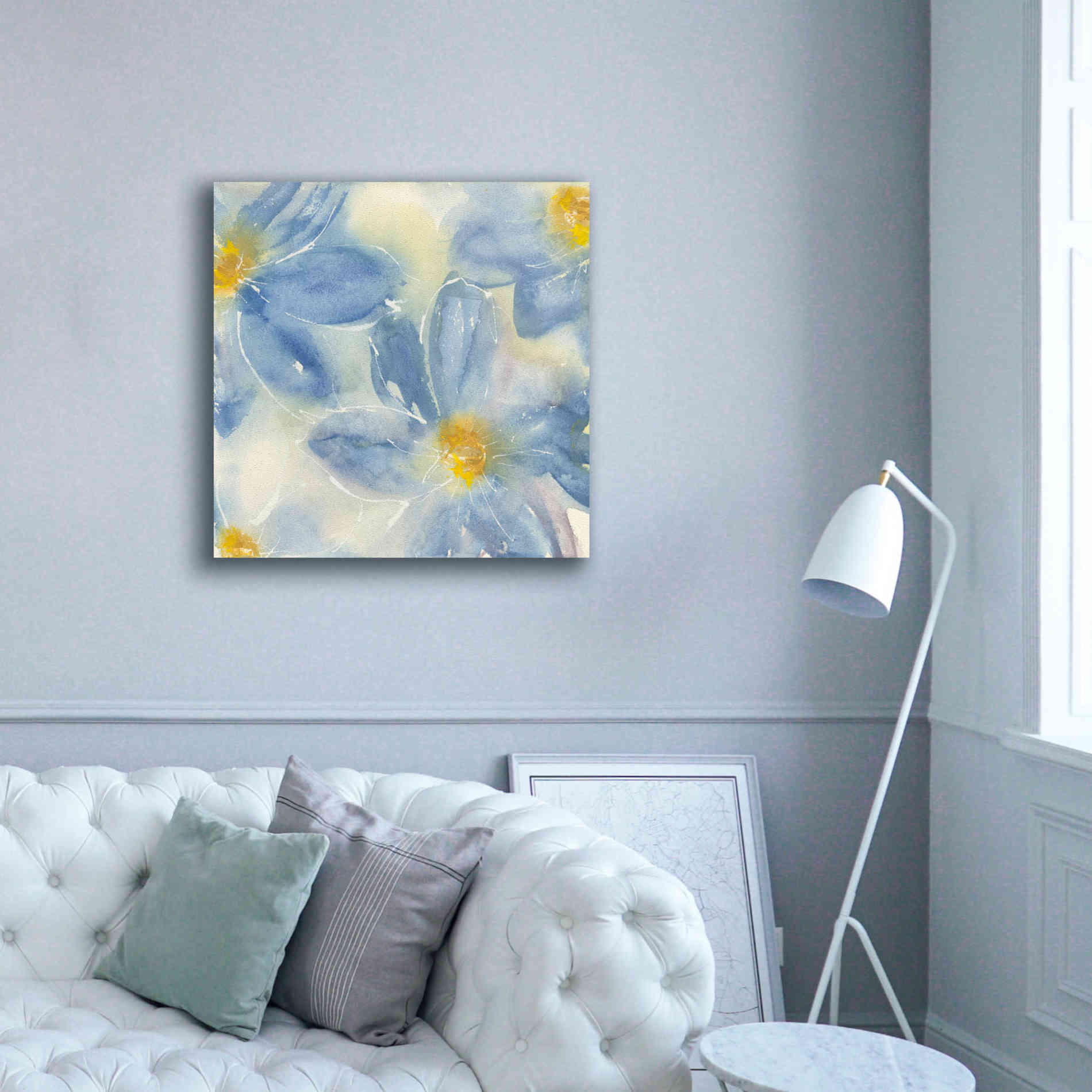 'Tinted Clematis II' by Chris Paschke, Giclee Canvas Wall Art,37 x 37