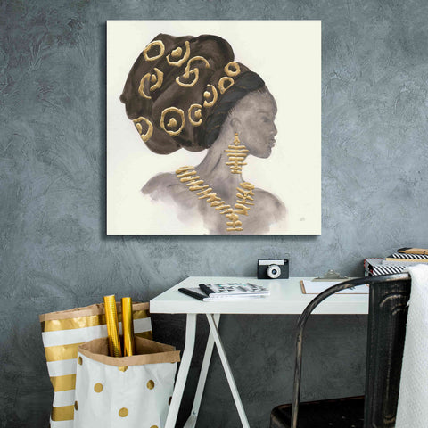 Image of 'Headdress Beauty I' by Chris Paschke, Giclee Canvas Wall Art,26 x 26