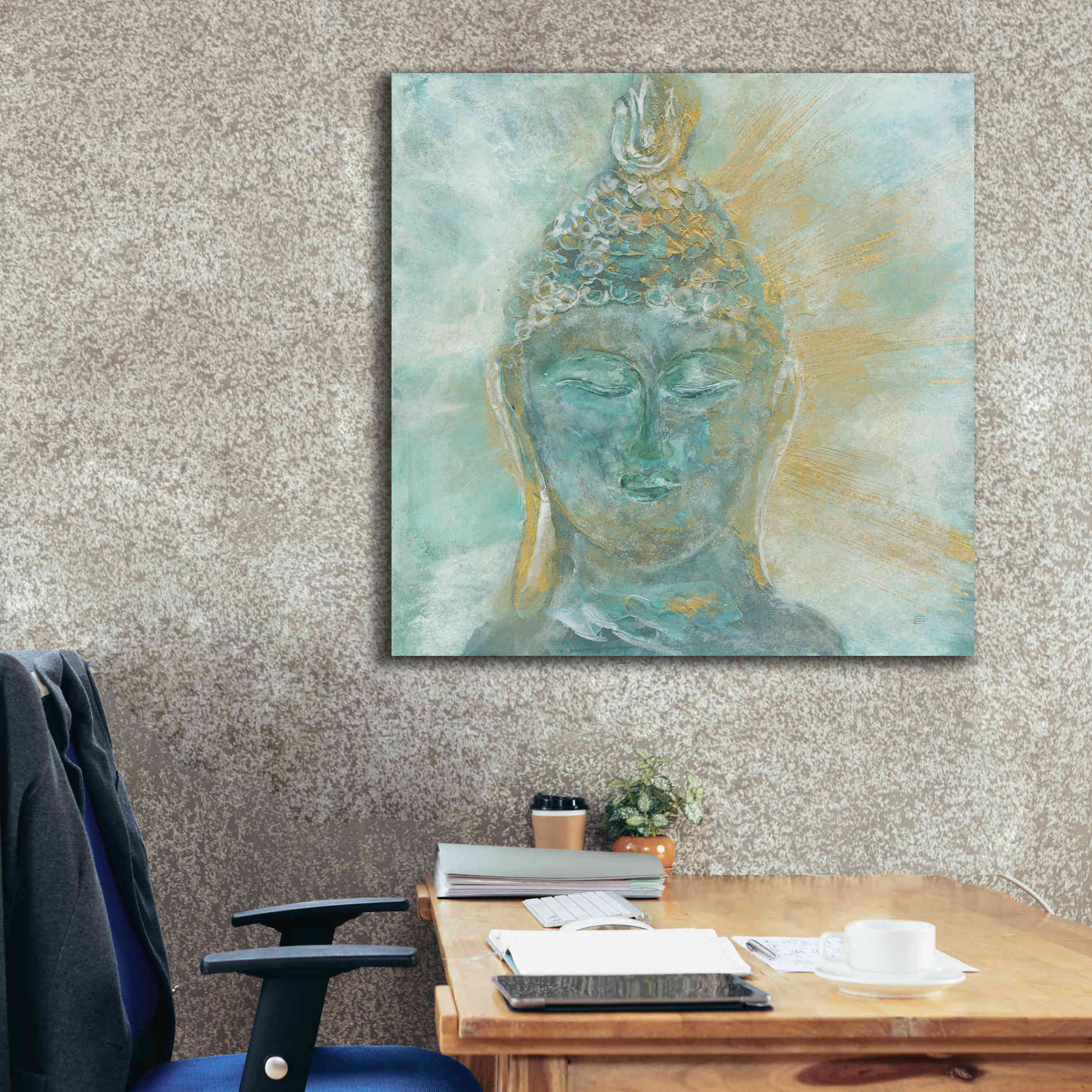 'Buddha Bright II' by Chris Paschke, Giclee Canvas Wall Art,37 x 37