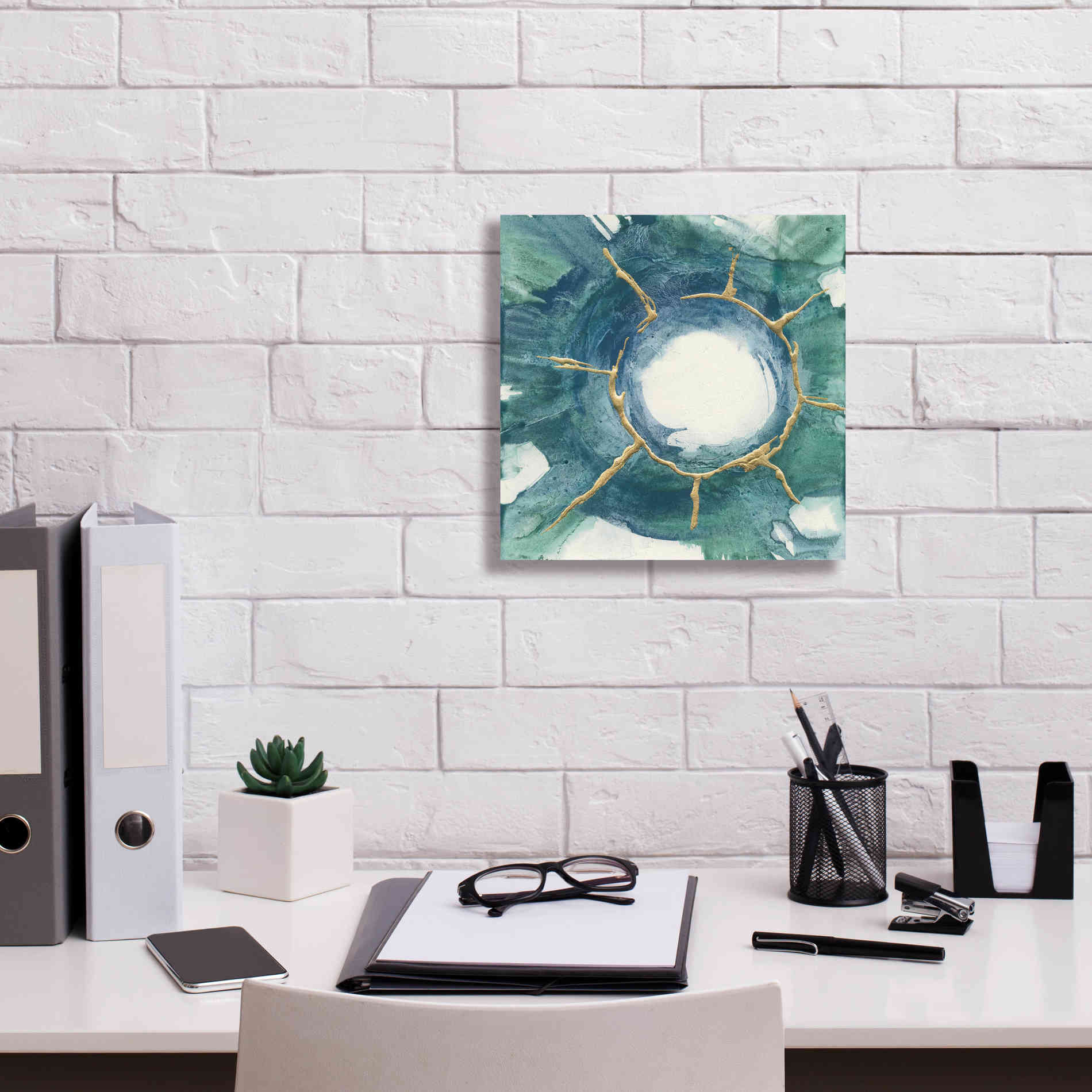 'Dharma Wheel I' by Chris Paschke, Giclee Canvas Wall Art,12 x 12