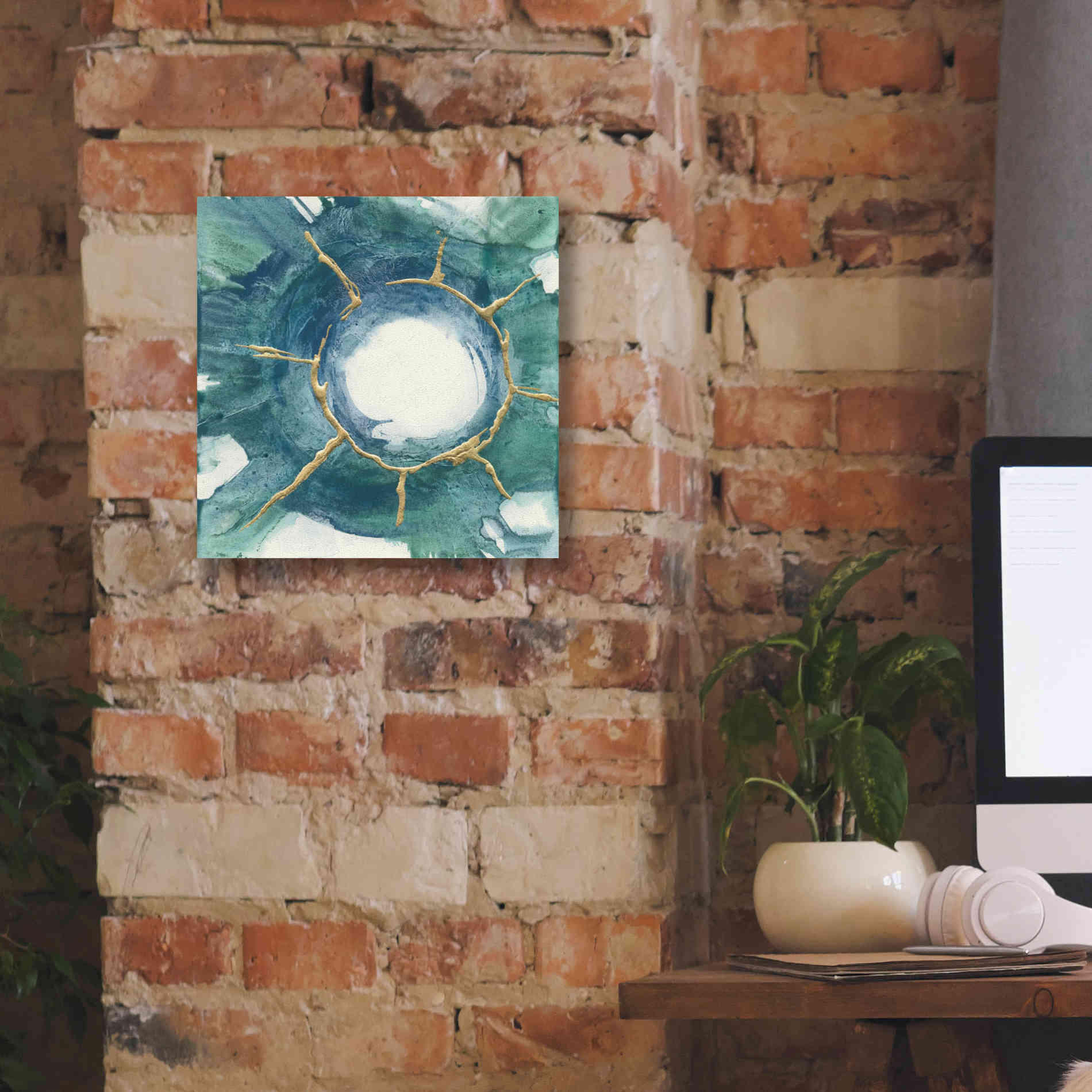 'Dharma Wheel I' by Chris Paschke, Giclee Canvas Wall Art,12 x 12