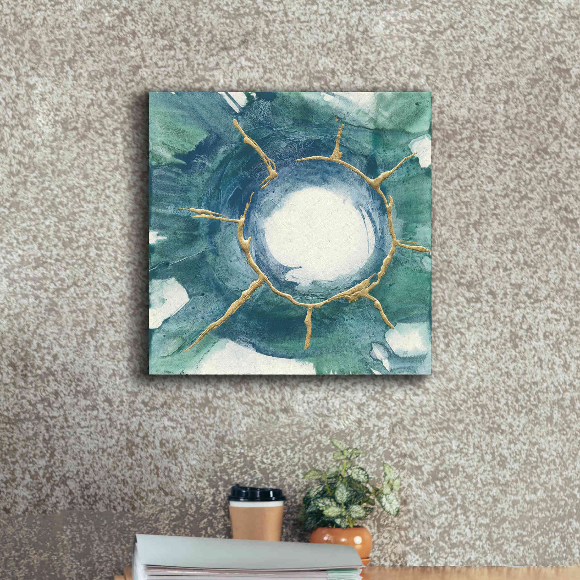 'Dharma Wheel I' by Chris Paschke, Giclee Canvas Wall Art,18 x 18